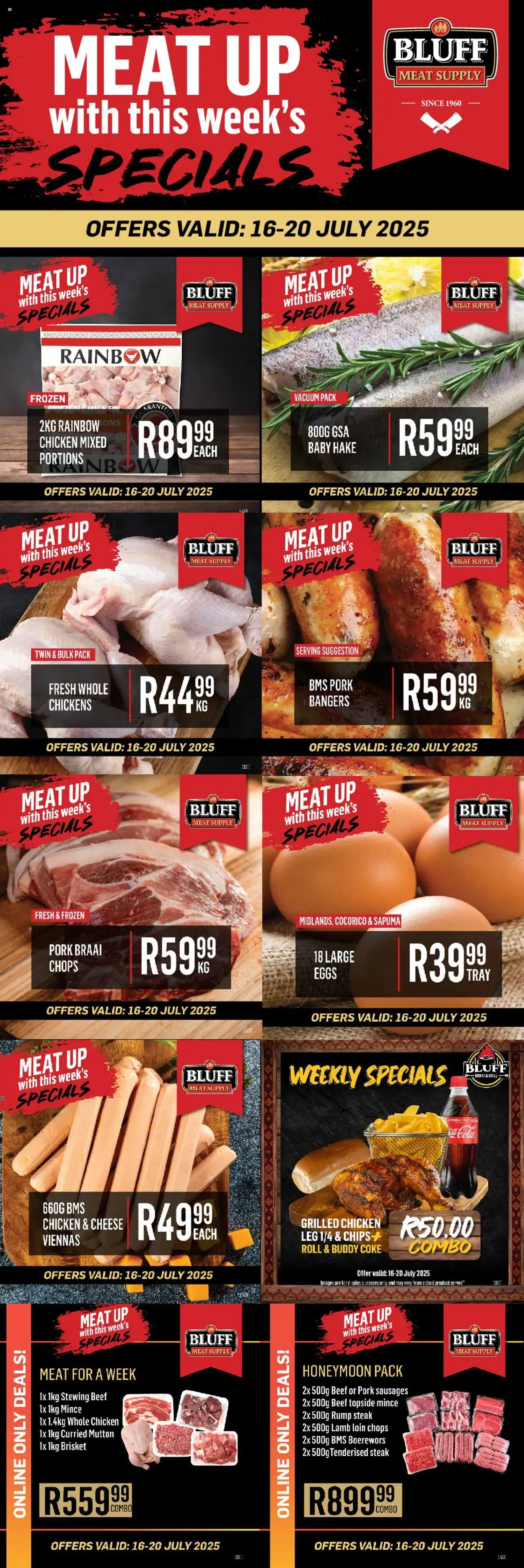 Bluff Meat Supply - MEAT UP with this week's SPECIALS! - valid flyer from 16/07/2025, page 1 of 1