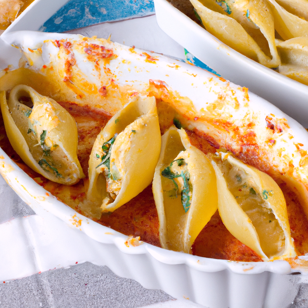 Baked Cheesy Stuffed Jumbo Pasta Shells | Tastelist.com.au