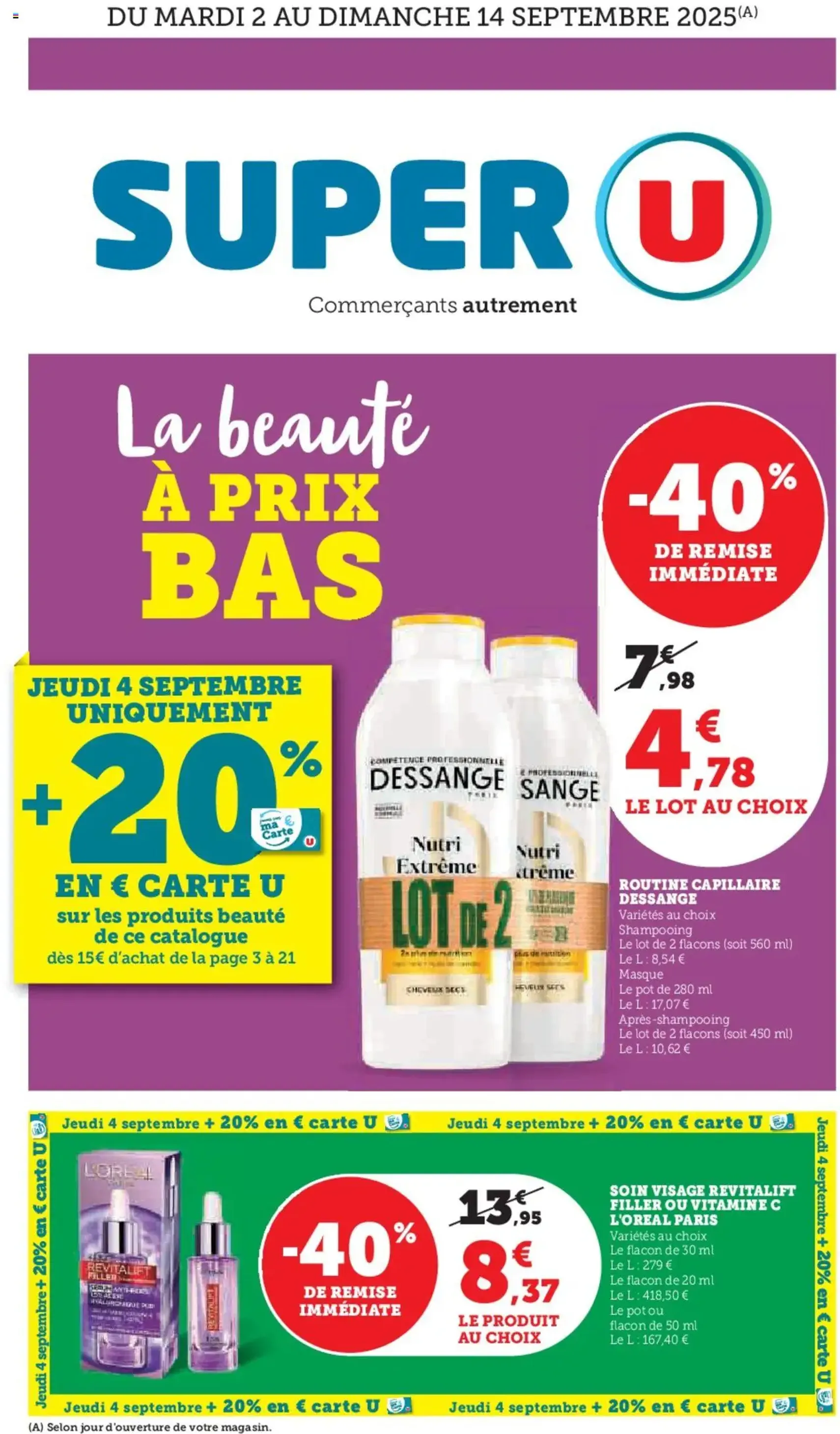 Super U catalogue - brochure valable à partir du 02/09/2025, page 1 sur 52 Super U catalogue - brochure valable à partir du 02/09/2025, page 1 sur 52