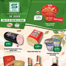 Sintra leták - náhľad letáku platný od 17.09.2026