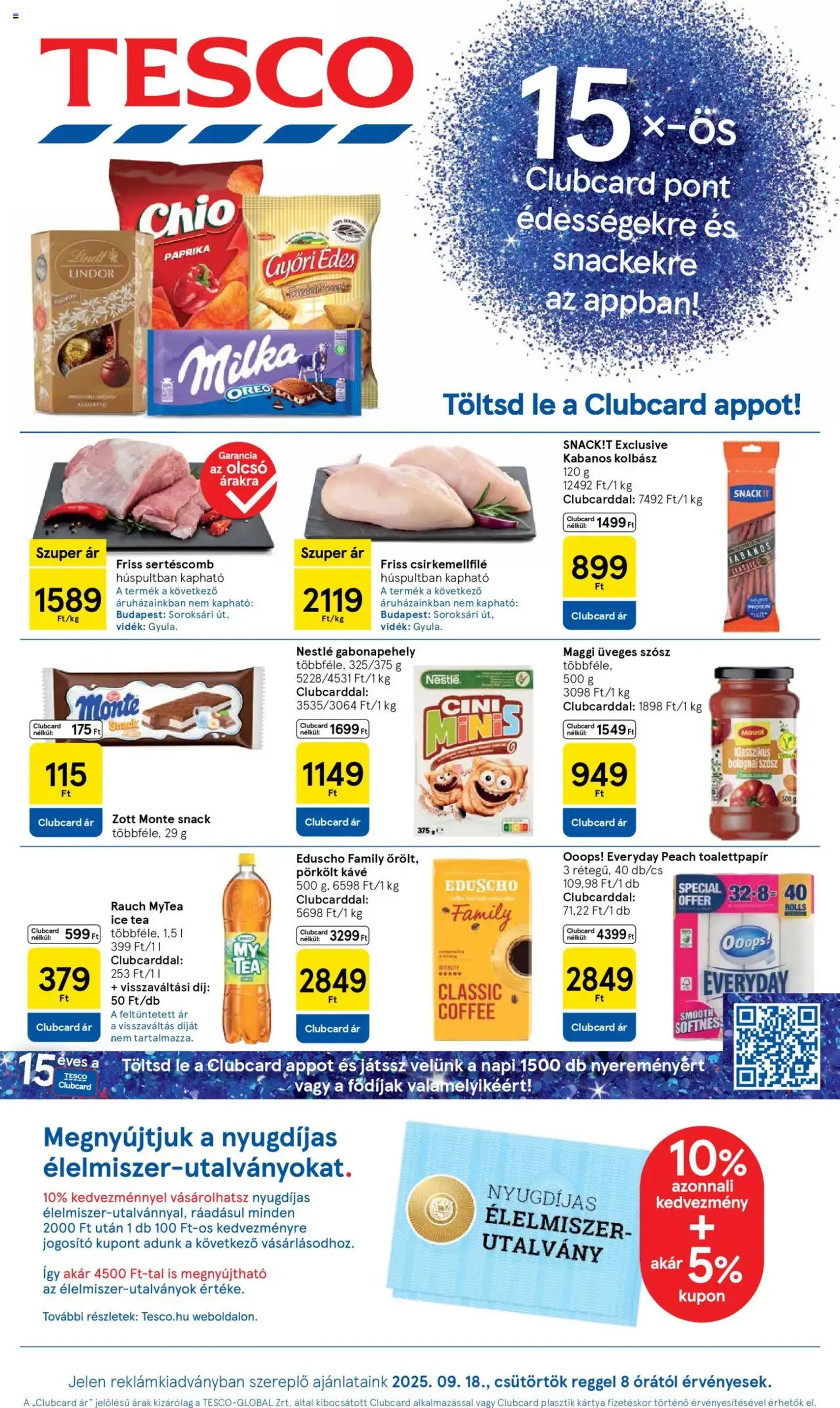 Tesco Hipermarket - Akciós újság - 2025.09.18. érvényes szórólap 1 oldal 32 oldalból