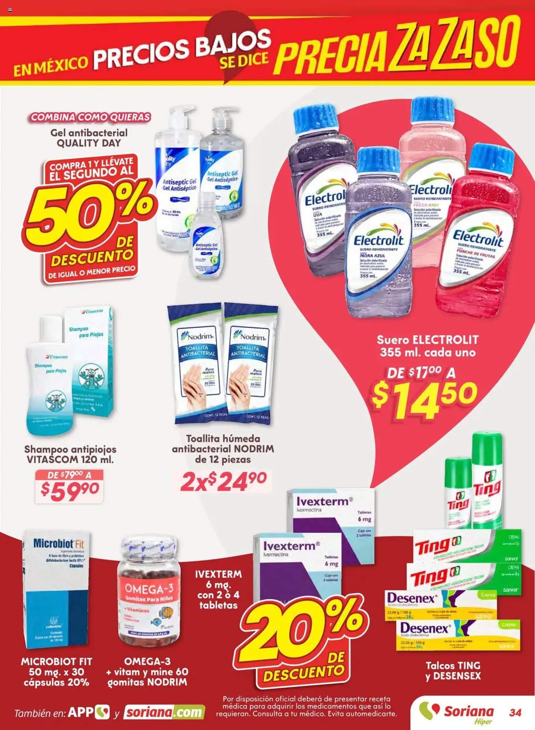 Soriana - Preciazazaso Híper: Ags, Col, Gto, Jal, Mich - folleto válido desde 14/08/2025 página 34 de 55 Soriana - Preciazazaso Híper: Ags, Col, Gto, Jal, Mich - folleto válido desde 14/08/2025 página 34 de 55