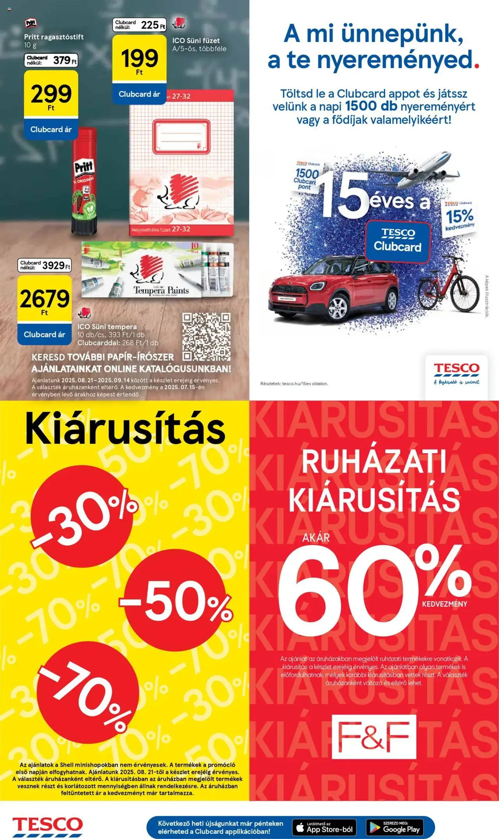 Tesco Hipermarket - Akciós újság - 2025.08.21. érvényes szórólap 16 oldal 32 oldalból