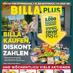 Billa Plus Flugblatt - Prospekt Vorschau gültig ab 01.10.2026