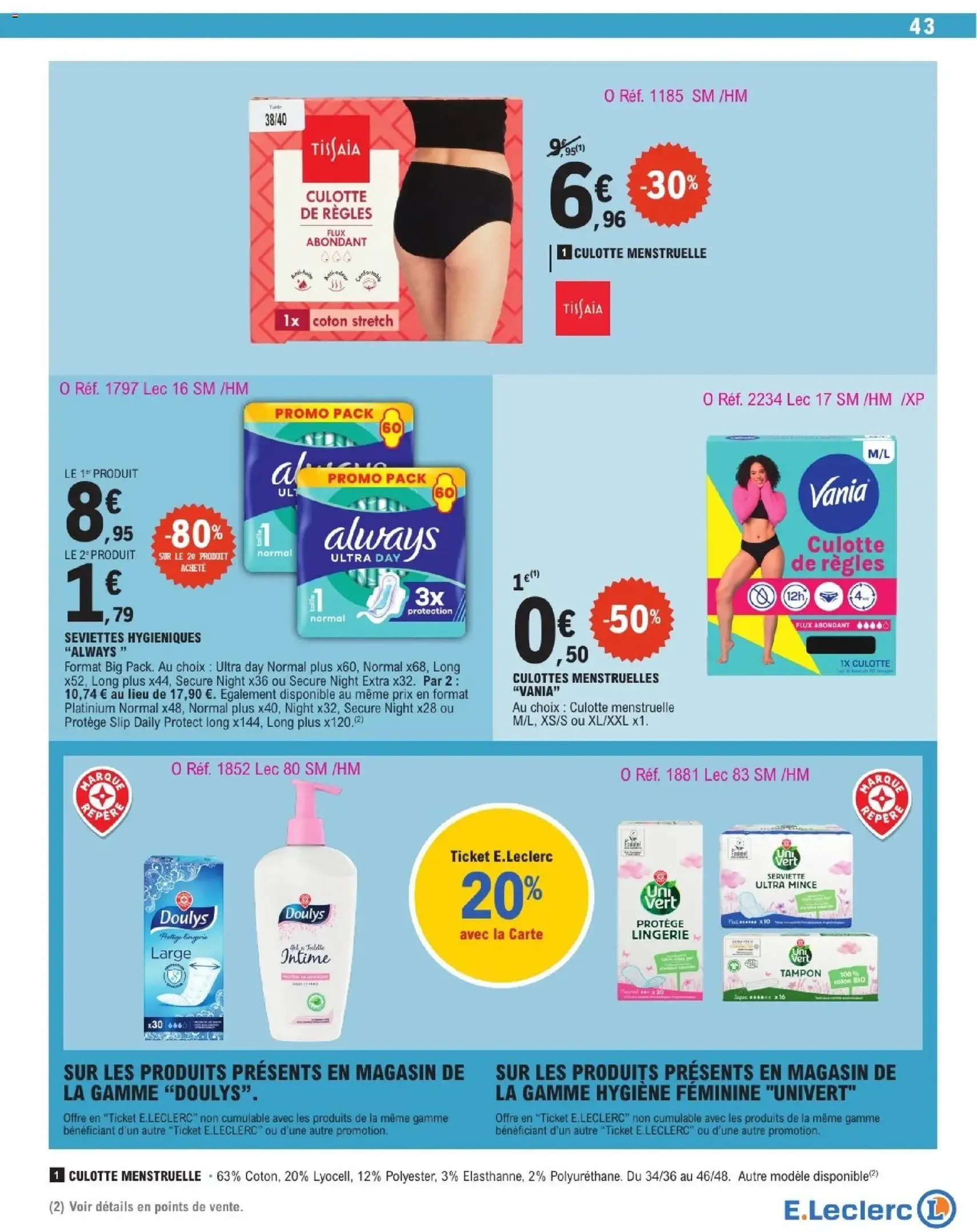 E.Leclerc catalogue de la semaine 22 - brochure valable à partir du 26/05/2026, page 43 sur 66
