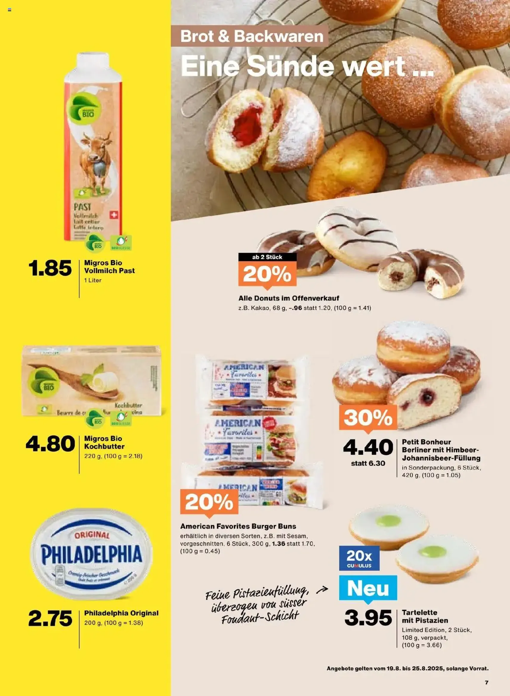 Migros Aktionen - Gültiger Prospekt ab 19.08.2025, Seite 7 von insgesamt 20 Migros Aktionen - Gültiger Prospekt ab 19.08.2025, Seite 7 von insgesamt 20