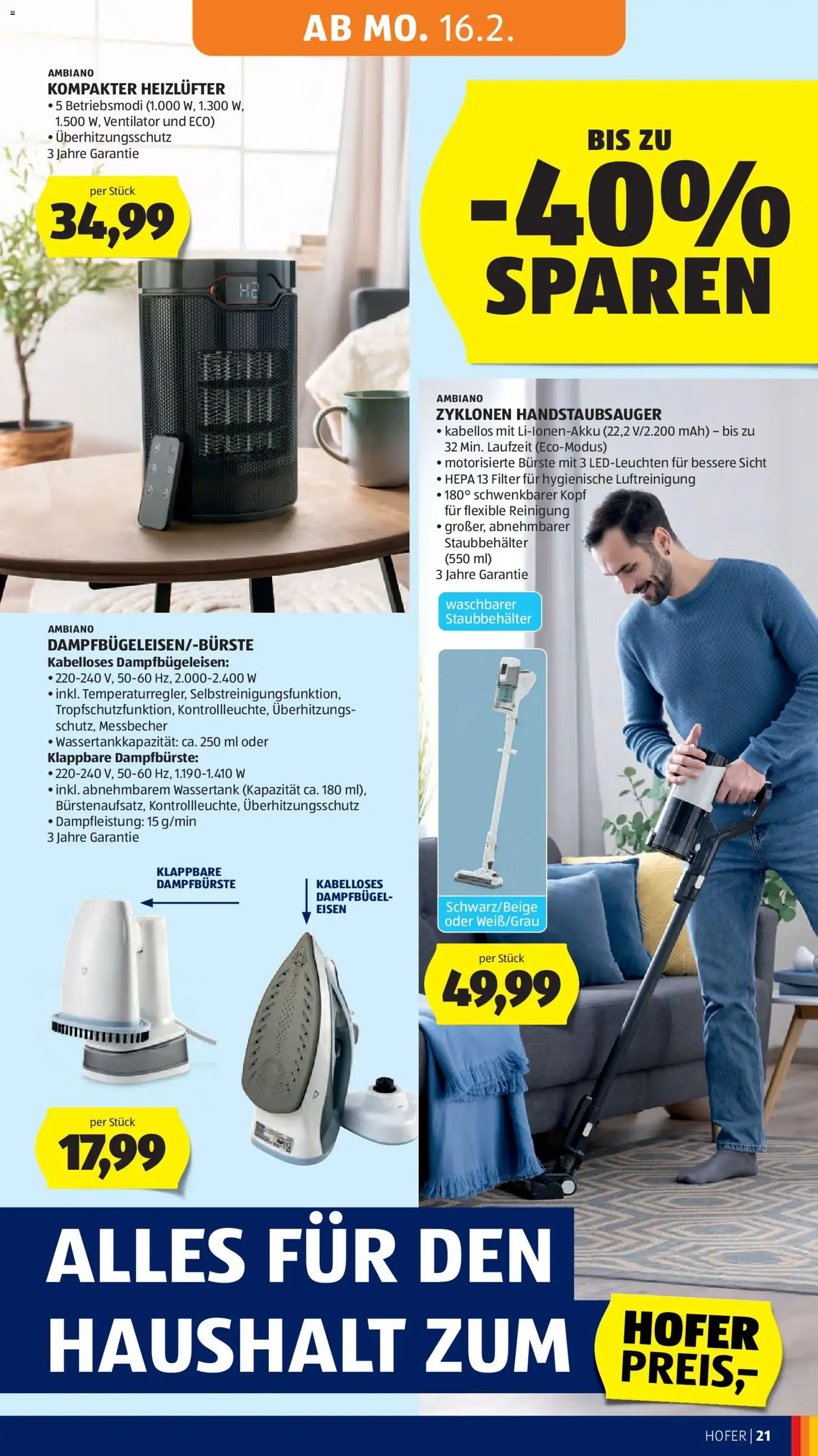 Hofer Flugblatt - Gültiger Prospekt ab 13.02.2026, Seite 25 von insgesamt 41