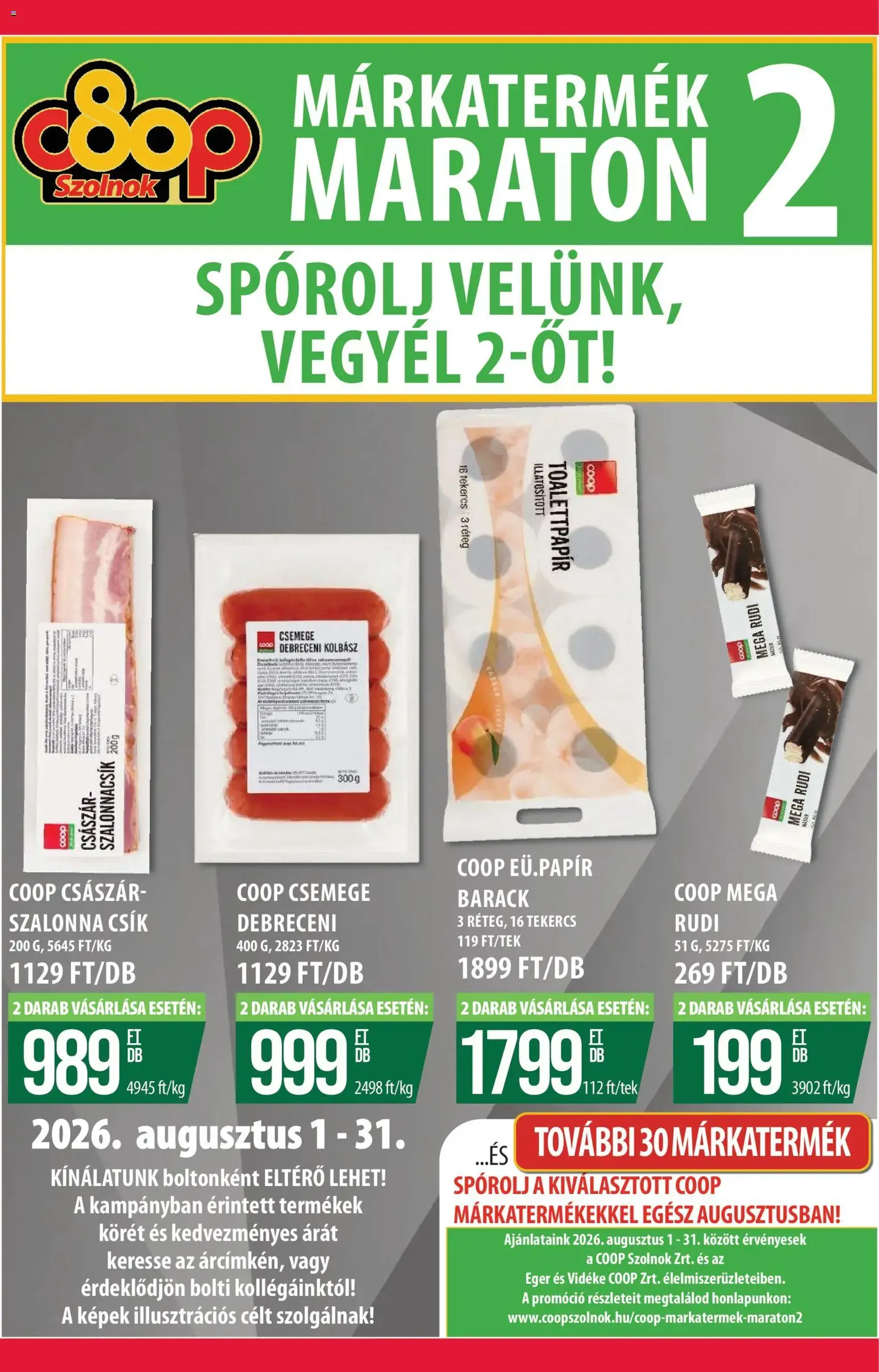 COOP Szolnok akciós újság - 2026.08.06. érvényes szórólap 8 oldal 19 oldalból