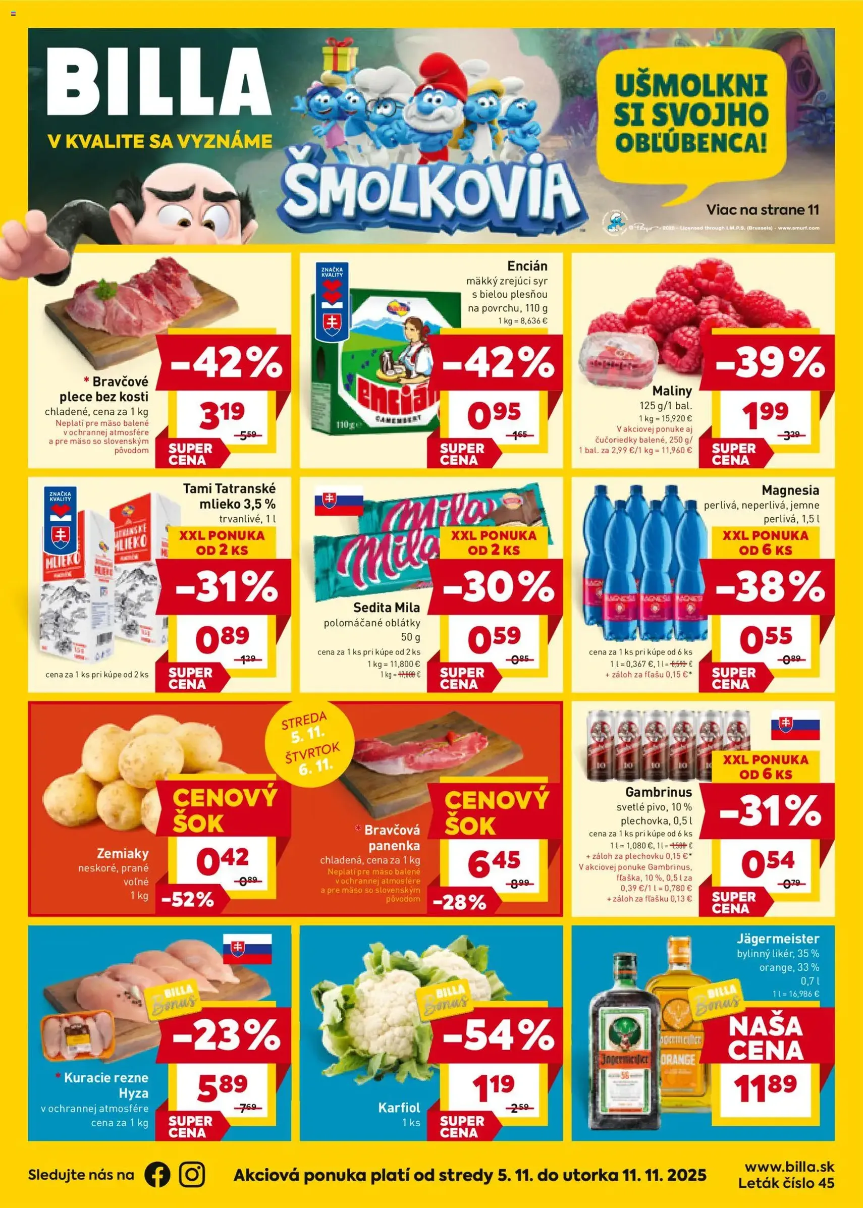 Billa leták - platný leták od 05.11.2025 strana 1 z 20