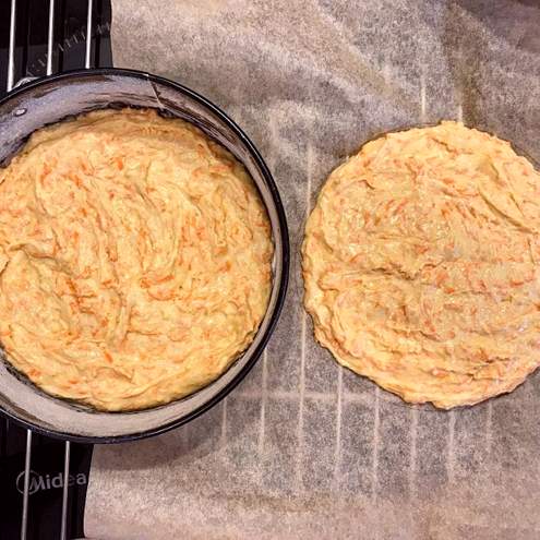 Sárgarépa torta túrós krémmel - előkészítő lépés 1