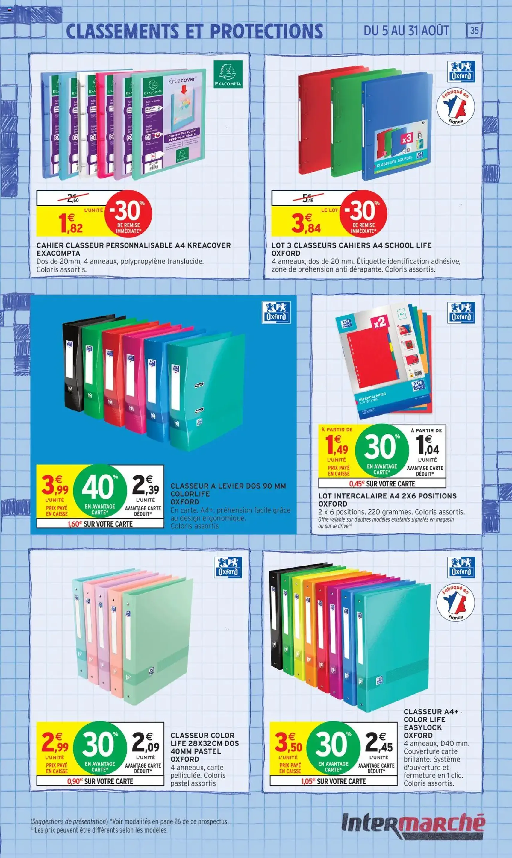 Intermarché - 70% en avantage carte sur une sélection rentrée des classes - brochure valable à partir du 05/08/2025, page 35 sur 60 Intermarché - 70% en avantage carte sur une sélection rentrée des classes - brochure valable à partir du 05/08/2025, page 35 sur 60