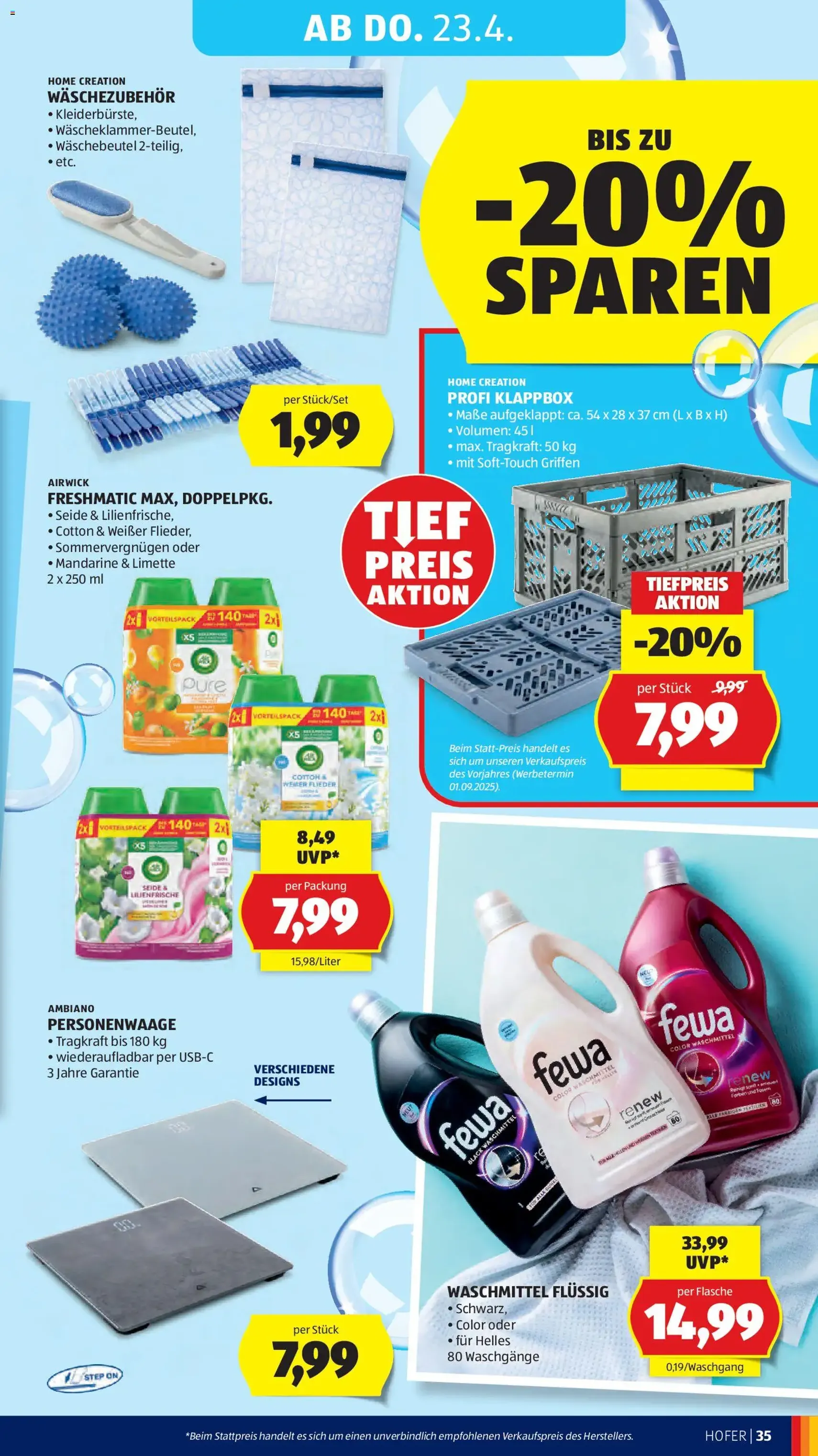 Hofer Flugblatt - Gültiger Prospekt ab 20.04.2026, Seite 39 von insgesamt 45