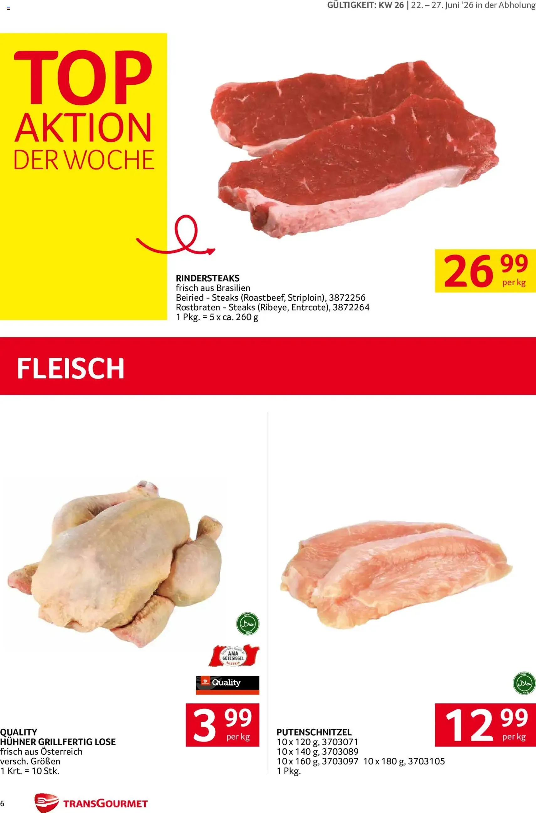Transgourmet Flugblatt - Gültiger Prospekt ab 22.06.2026, Seite 6 von insgesamt 31
