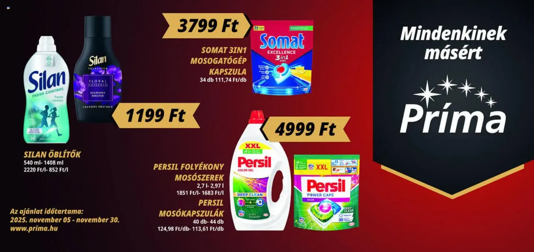 CBA Príma - Óriásplakátok - 2025.11.05. érvényes szórólap 1 oldal 3 oldalból