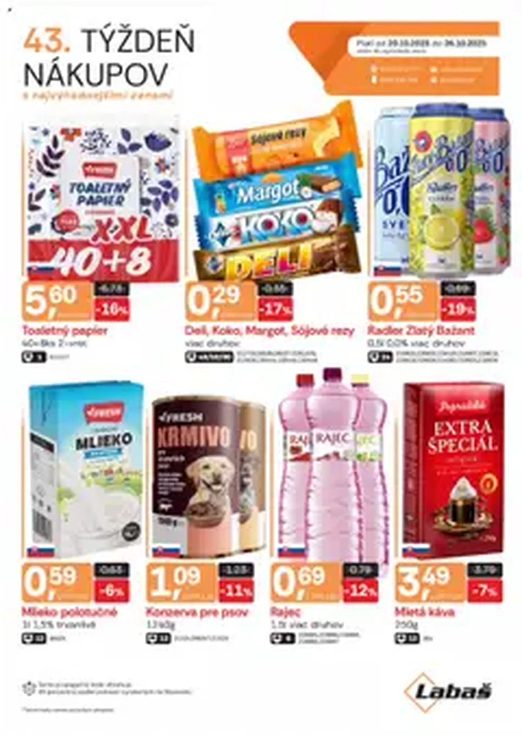 Labaš leták - platný leták od 20.10.2025 strana 1 z 1