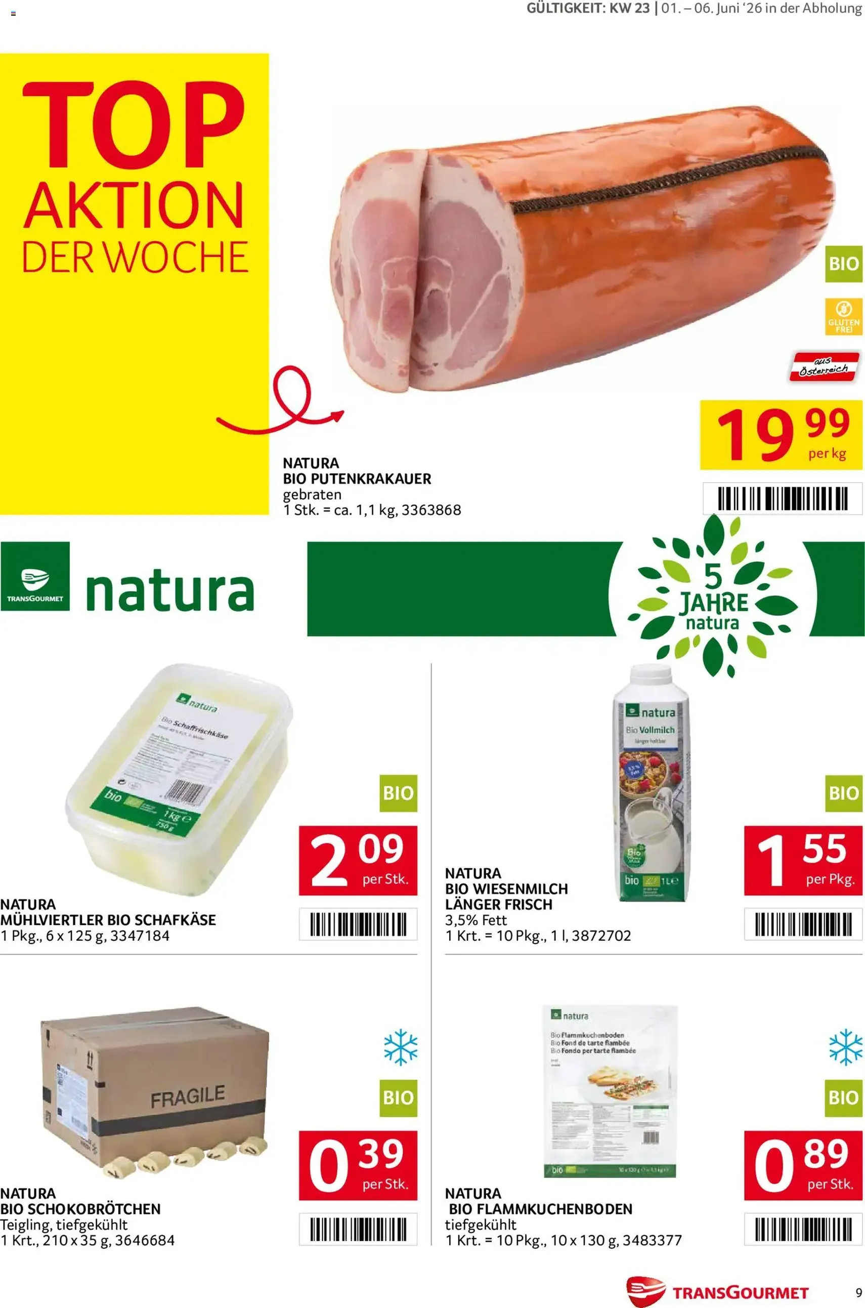 Transgourmet Flugblatt - Gültiger Prospekt ab 01.06.2026, Seite 9 von insgesamt 36