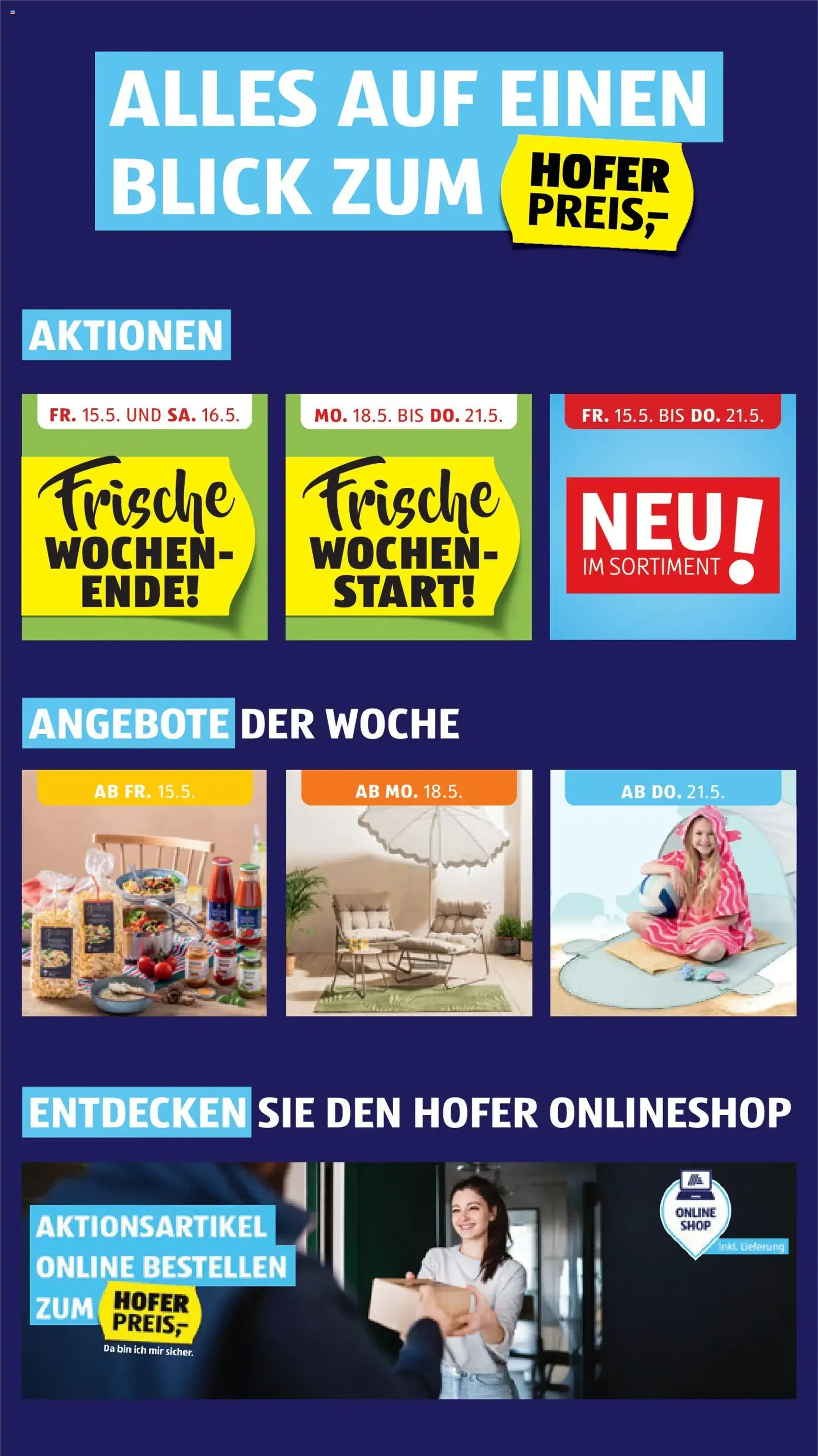 Hofer Flugblatt - Gültiger Prospekt ab 15.05.2026, Seite 2 von insgesamt 46