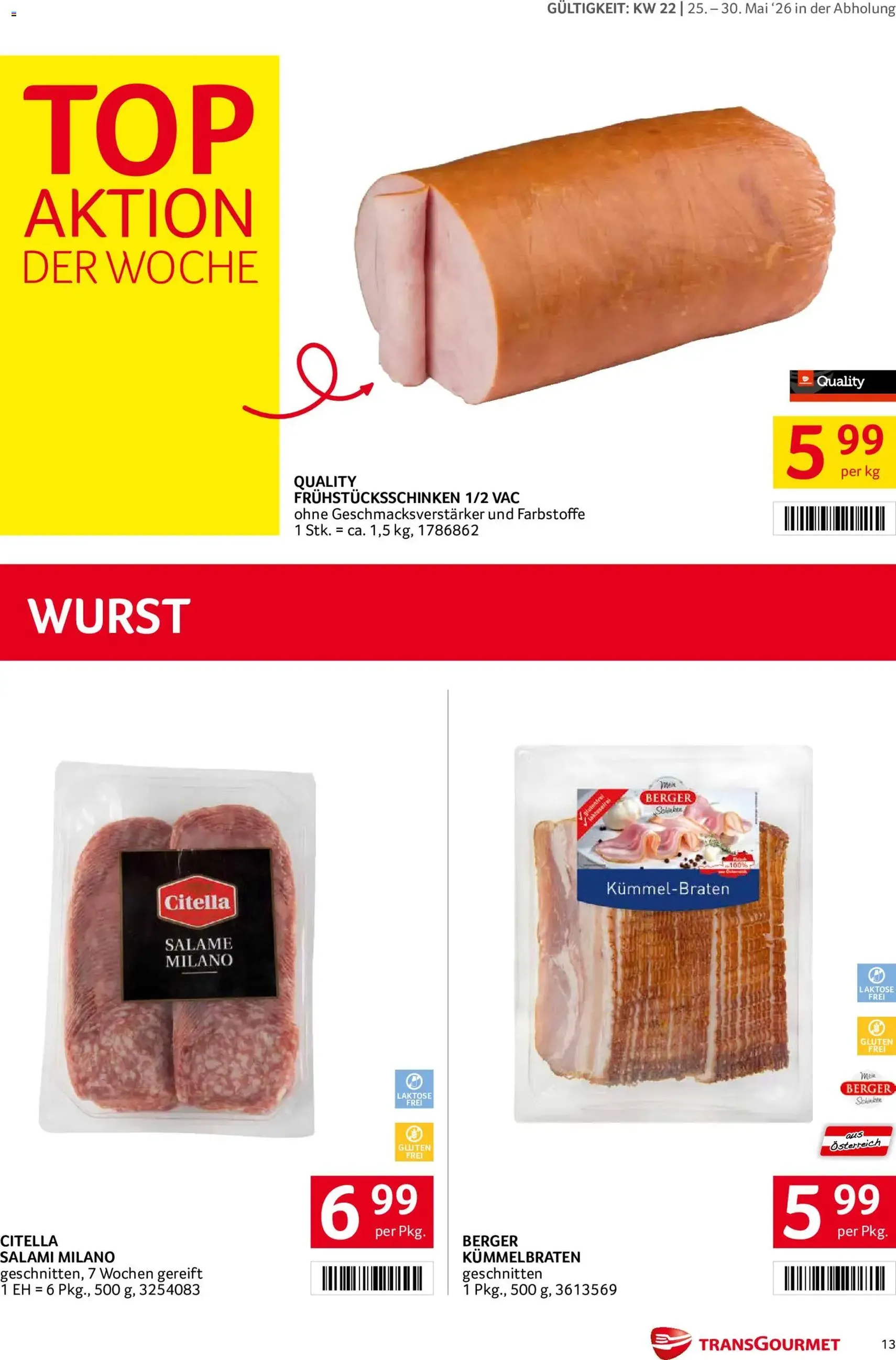 Transgourmet Flugblatt - Gültiger Prospekt ab 25.05.2026, Seite 13 von insgesamt 35