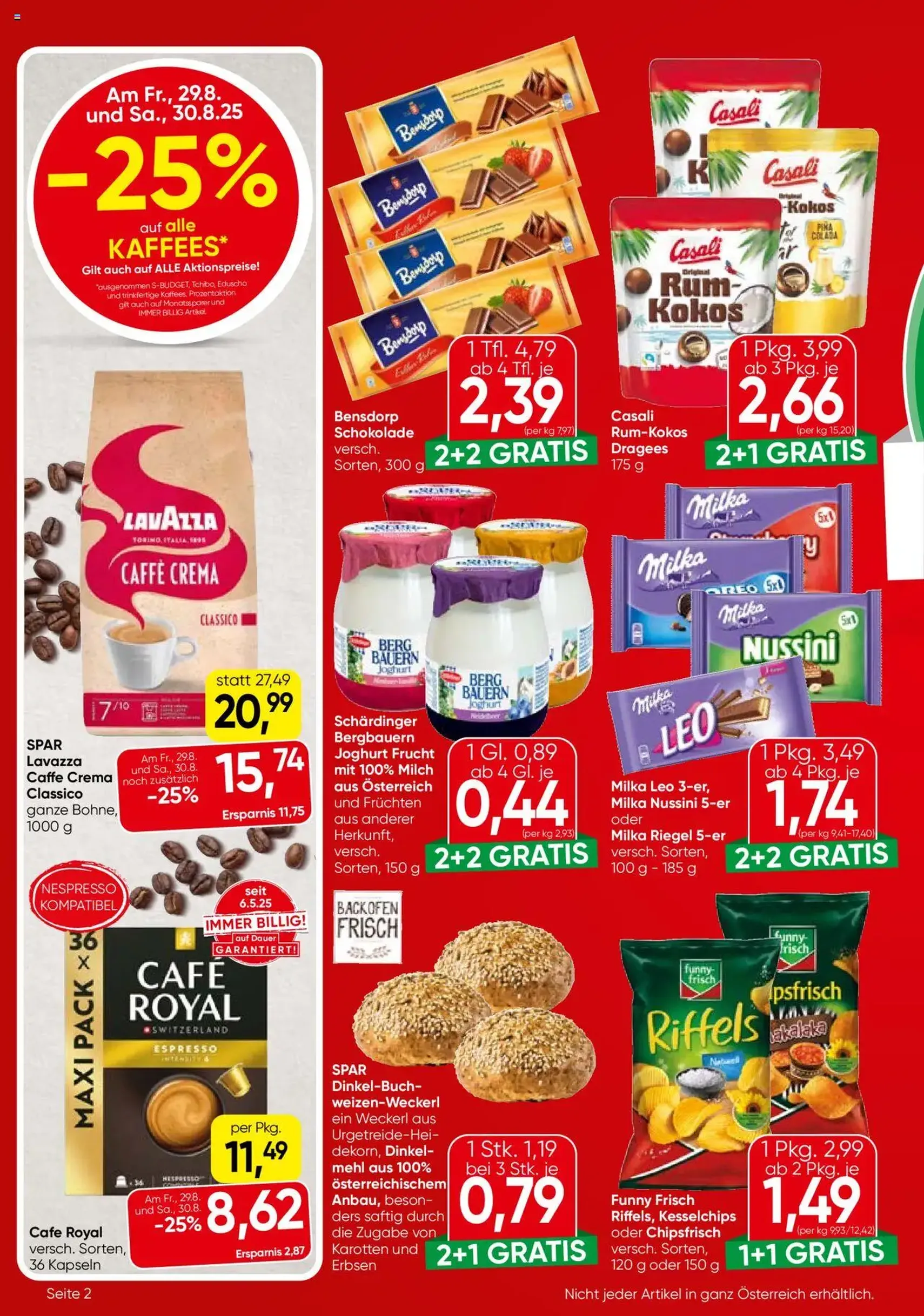 Eurospar Flugblatt - Gültiger Prospekt ab 28.08.2025, Seite 2 von insgesamt 16 Eurospar Flugblatt - Gültiger Prospekt ab 28.08.2025, Seite 2 von insgesamt 16