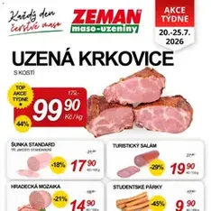 Prodejny Zeman leták - náhled letáku platný od 20.07.2026