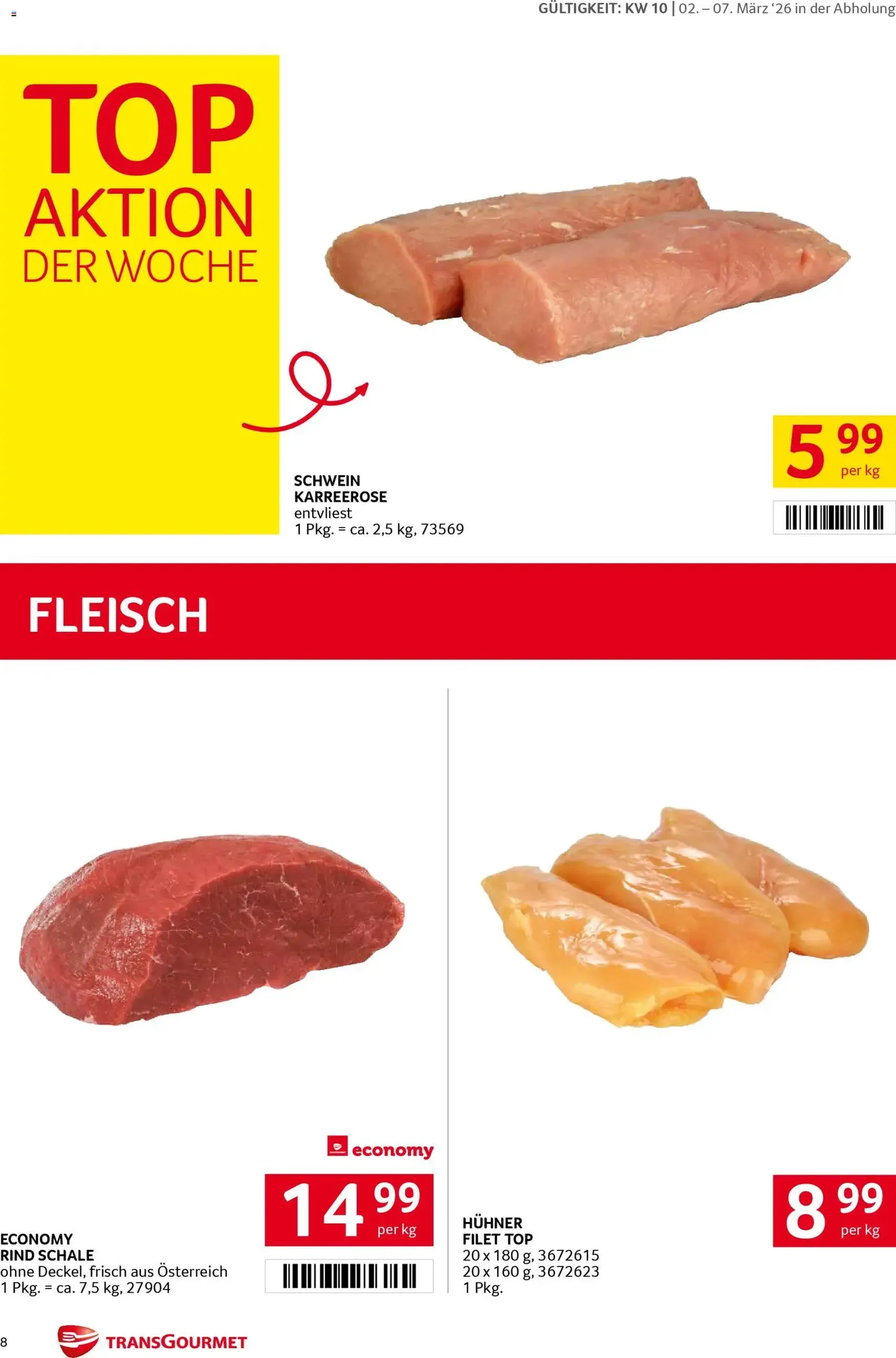 Transgourmet Flugblatt - Gültiger Prospekt ab 02.03.2026, Seite 8 von insgesamt 31