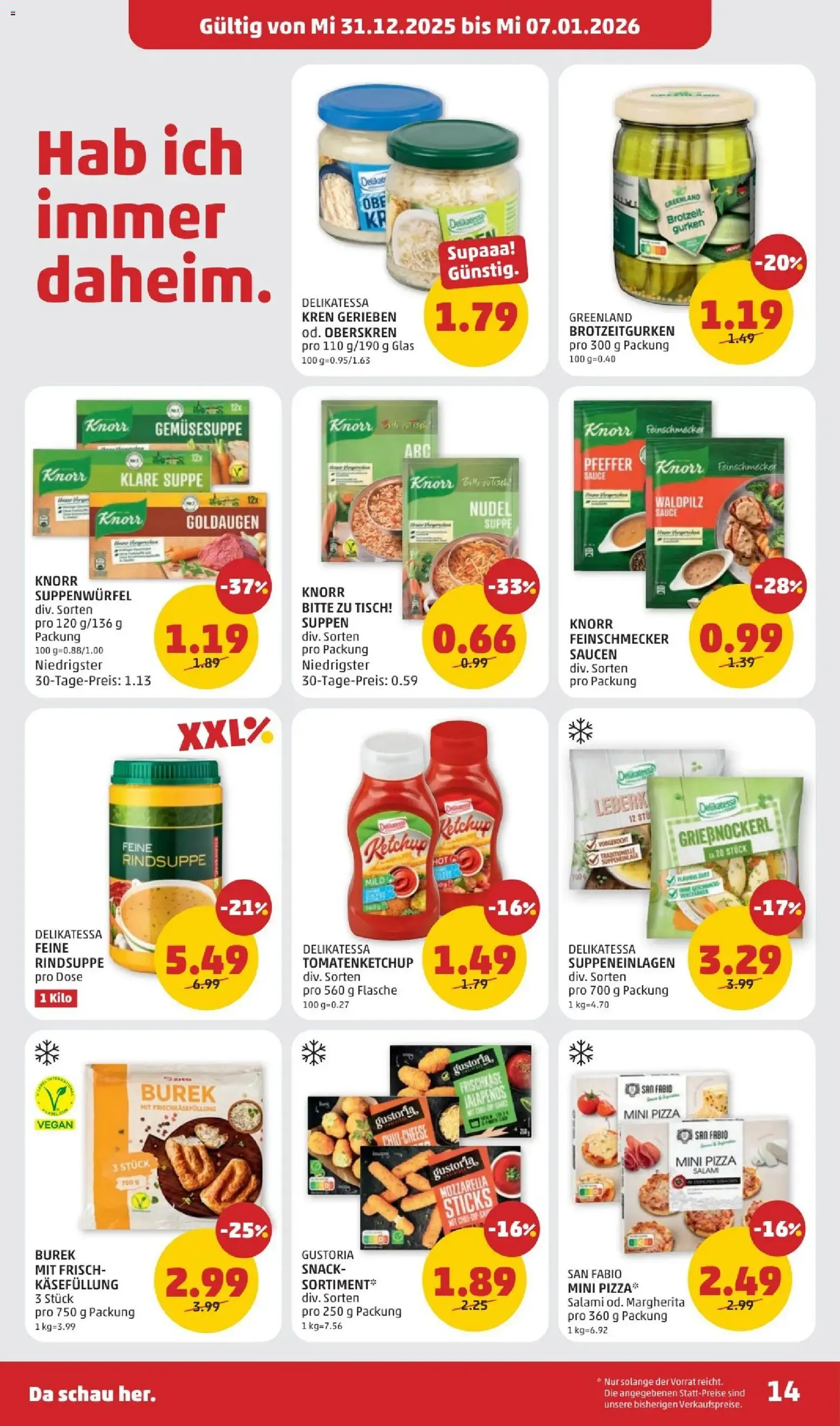 Penny Markt Flugblatt - Gültiger Prospekt ab 31.12.2025, Seite 14 von insgesamt 32