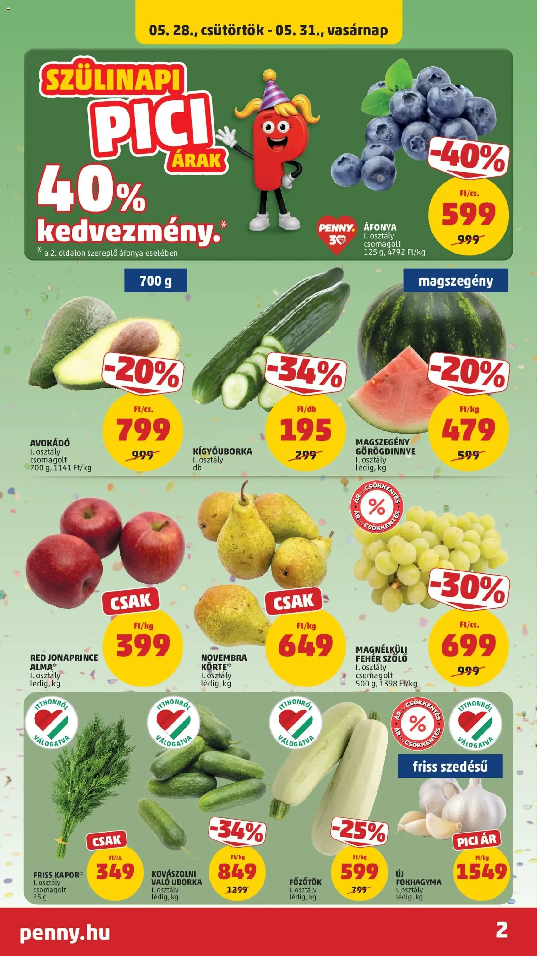 PENNY akciós újság - 2026.05.28. érvényes szórólap 2 oldal 42 oldalból