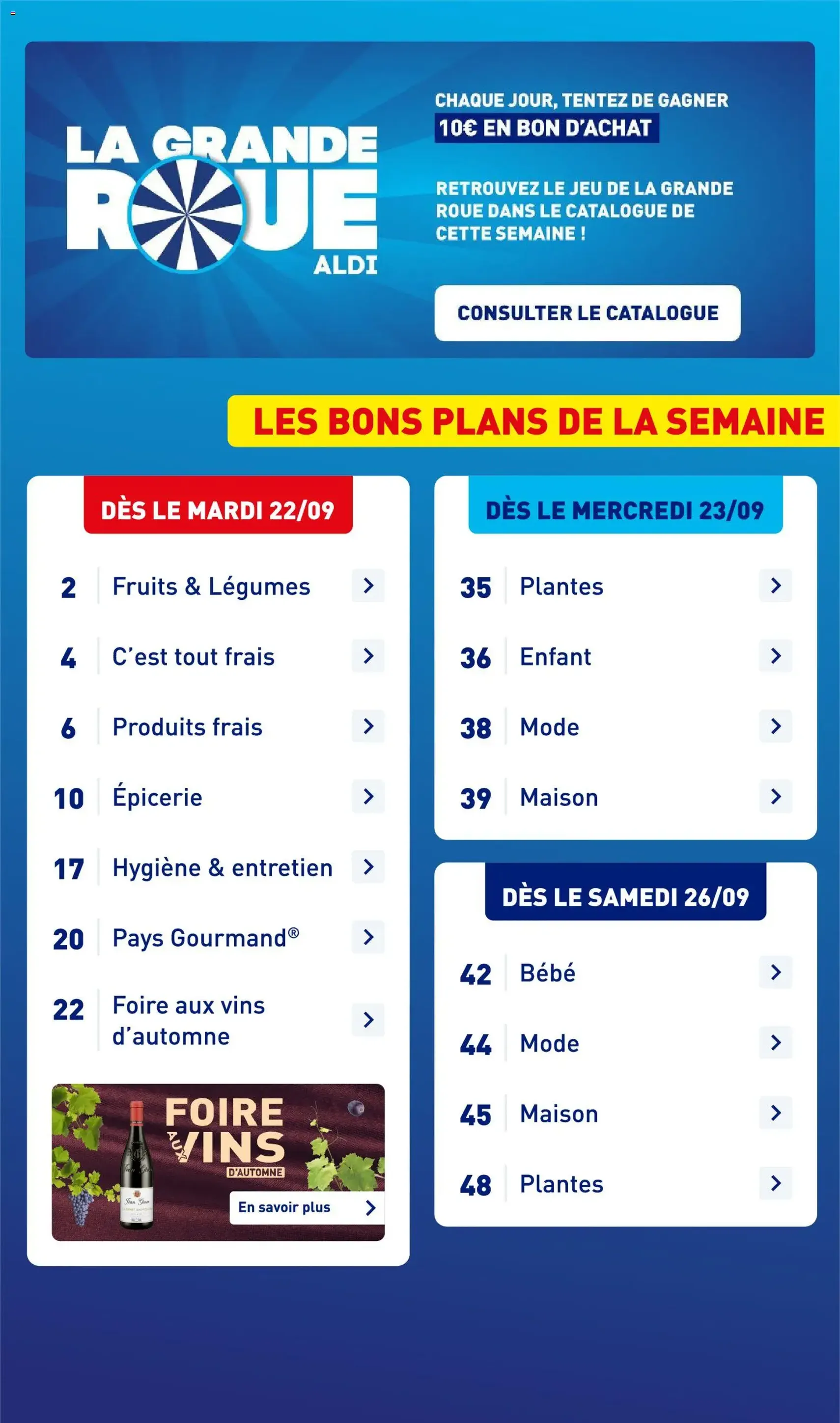 Aldi catalogue - brochure valable à partir du 22/09/2026, page 3 sur 52