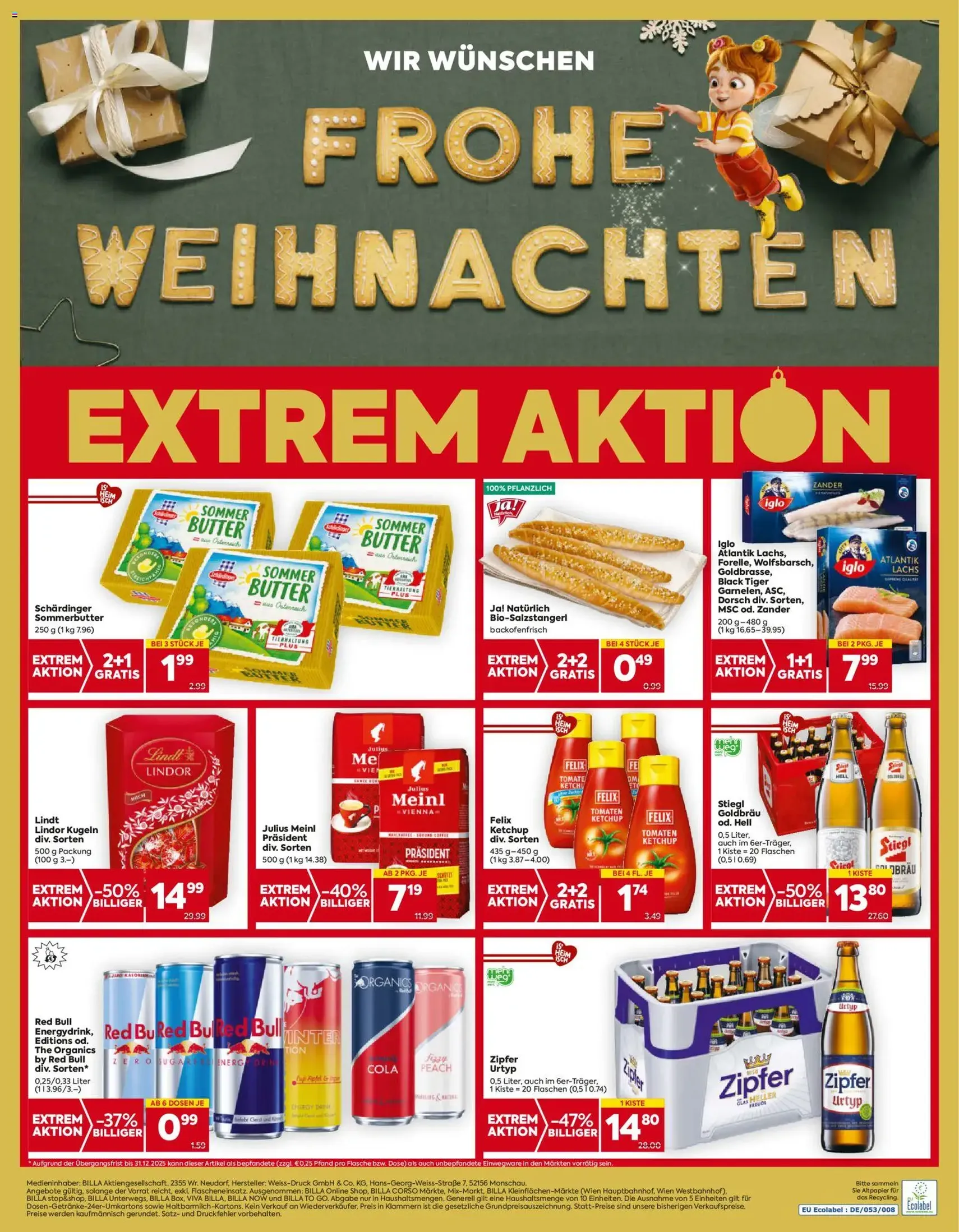 Billa Flugblatt - Gültiger Prospekt ab 18.12.2025, Seite 16 von insgesamt 16