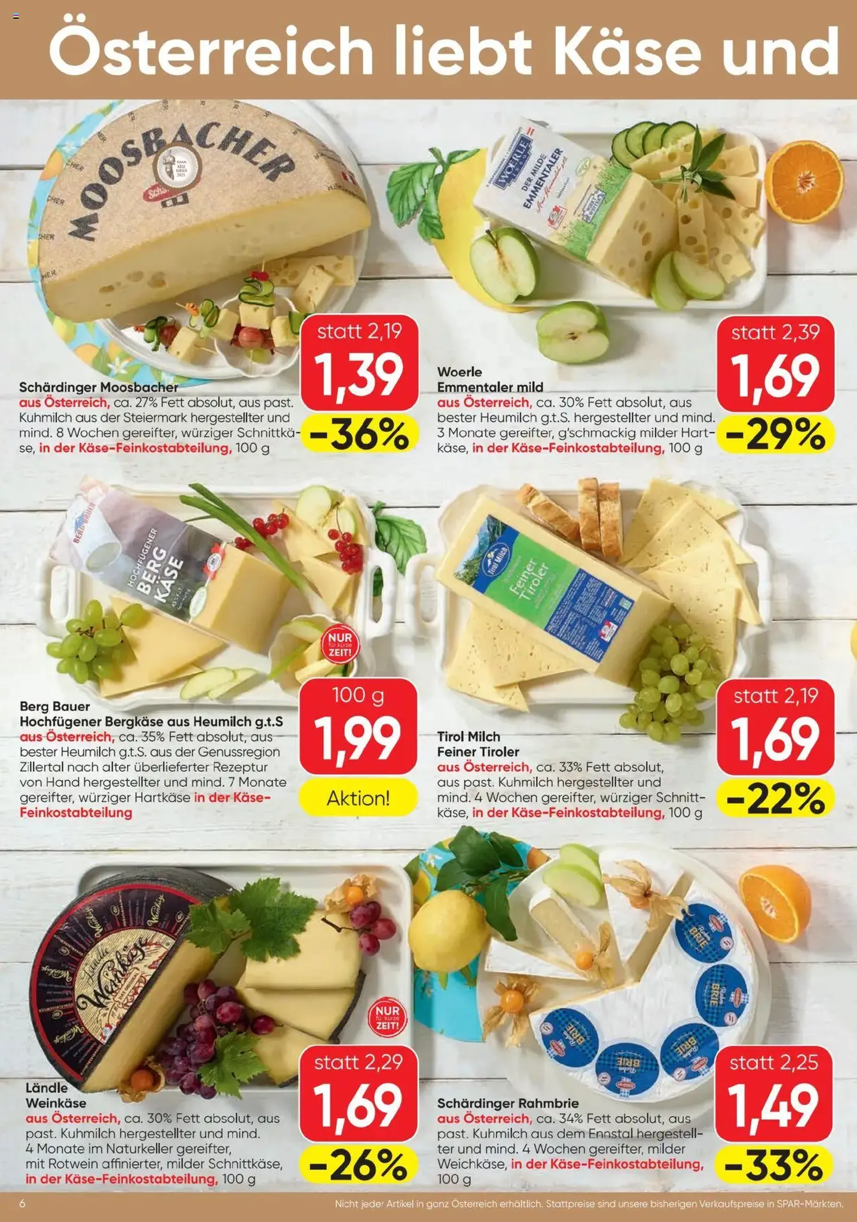 Spar Flugblatt - Gültiger Prospekt ab 31.07.2025, Seite 6 von insgesamt 20 Spar Flugblatt - Gültiger Prospekt ab 31.07.2025, Seite 6 von insgesamt 20