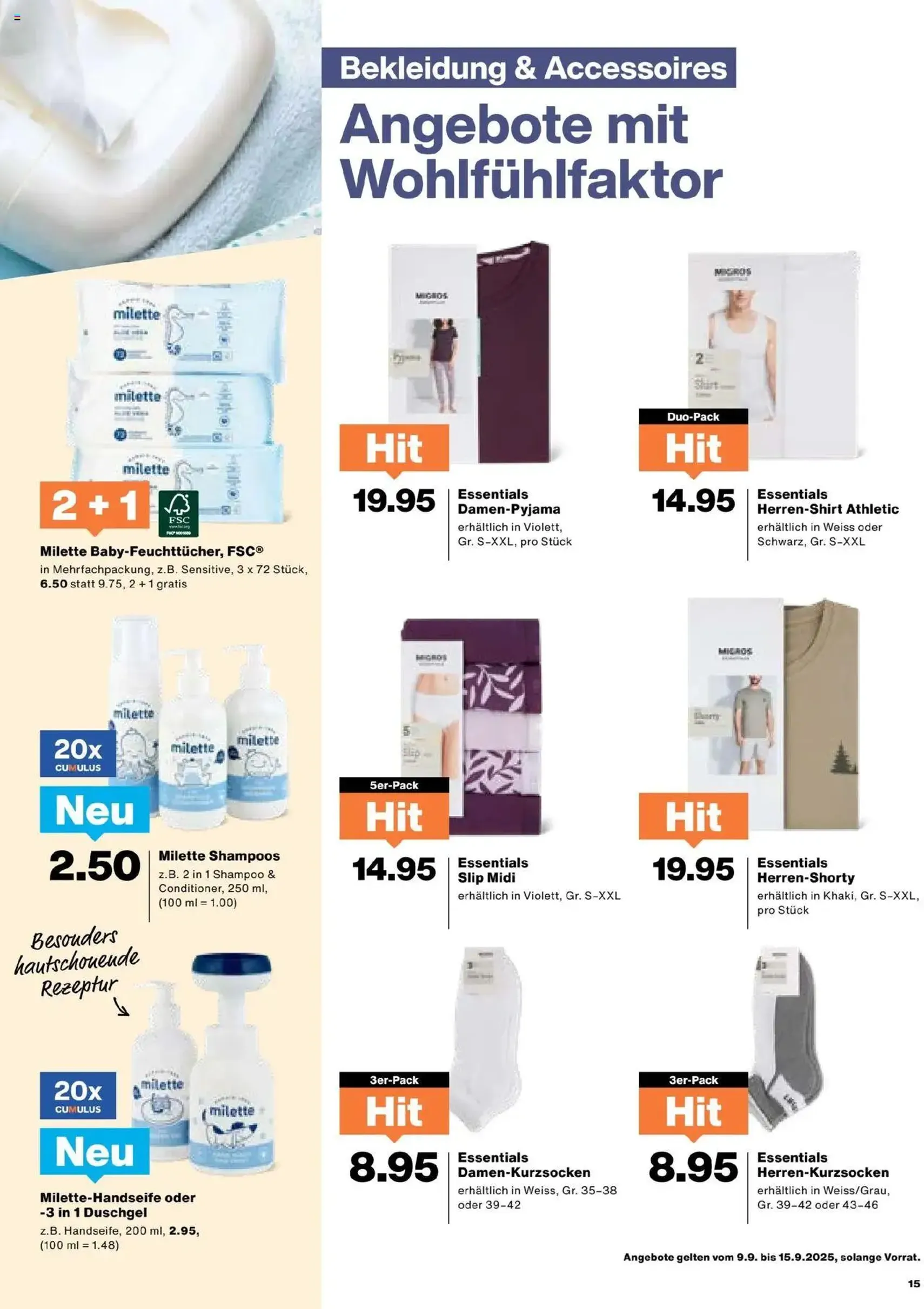 Migros Aktionen - Gültiger Prospekt ab 09.09.2025, Seite 15 von insgesamt 20 Migros Aktionen - Gültiger Prospekt ab 09.09.2025, Seite 15 von insgesamt 20