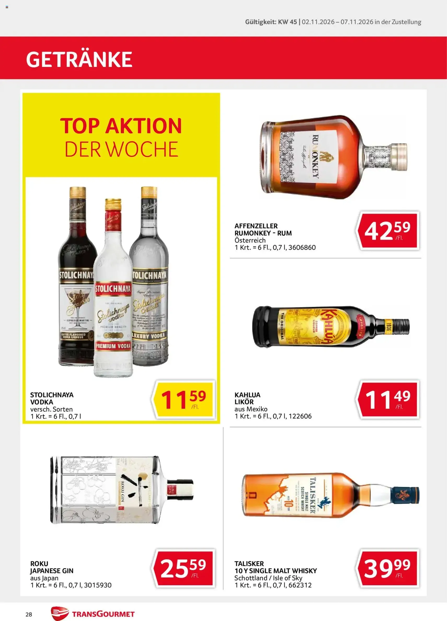 Transgourmet Flugblatt - Gültiger Prospekt ab 02.11.2026, Seite 28 von insgesamt 36