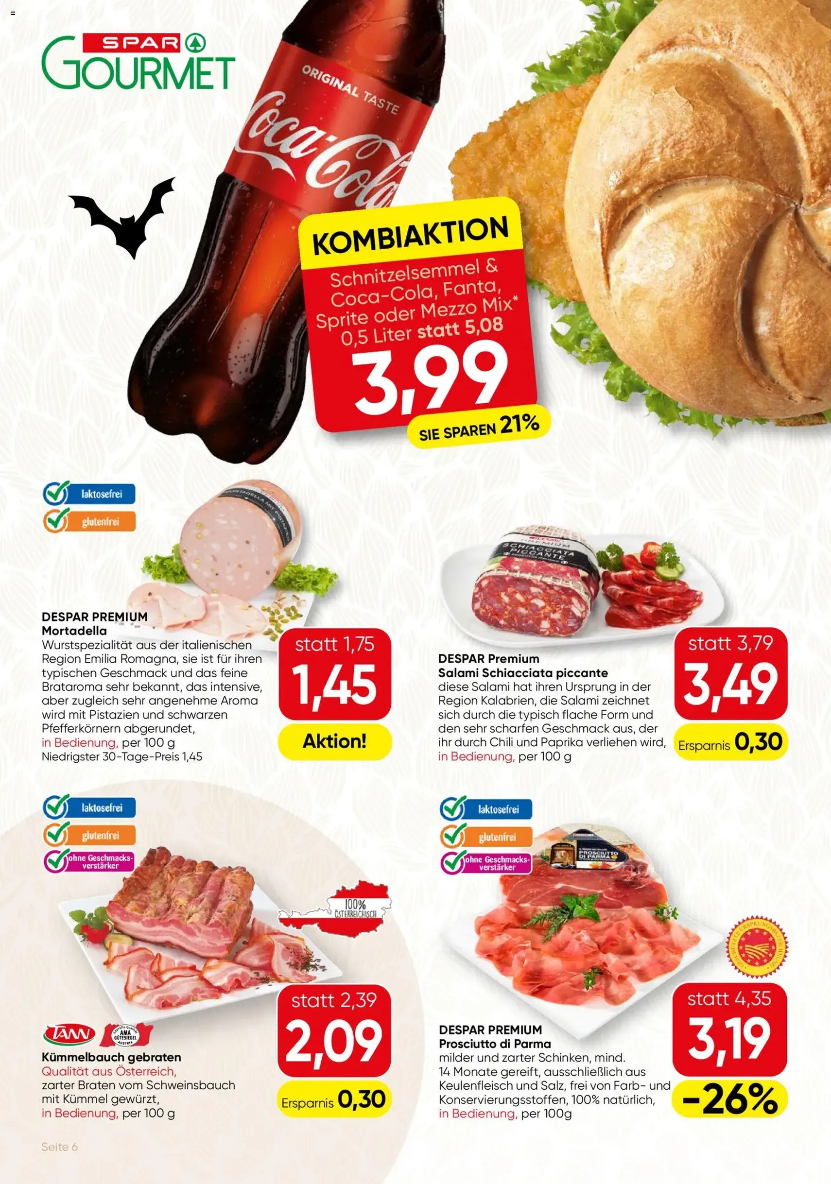 SPAR Gourmet Flugblatt - Gültiger Prospekt ab 23.10.2025, Seite 6 von insgesamt 12