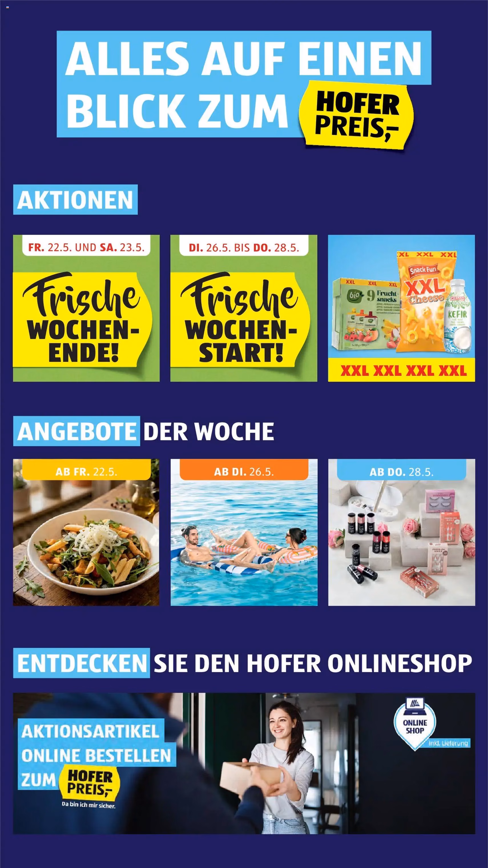 Hofer Flugblatt - Gültiger Prospekt ab 22.05.2026, Seite 2 von insgesamt 46