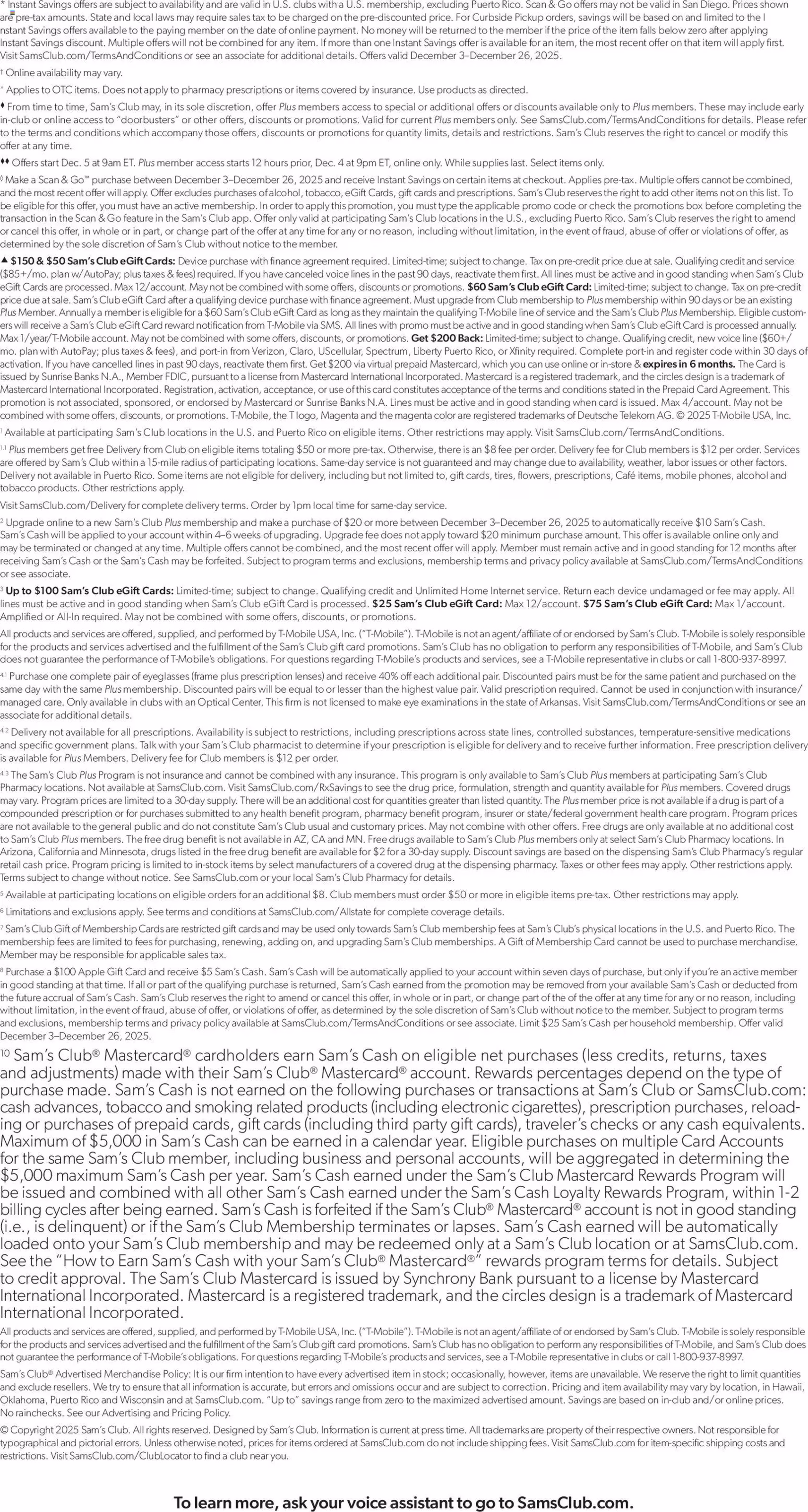 Sam's Club Instant Savings Book December - valid flyer from 12/03/2025, page 47 of 48