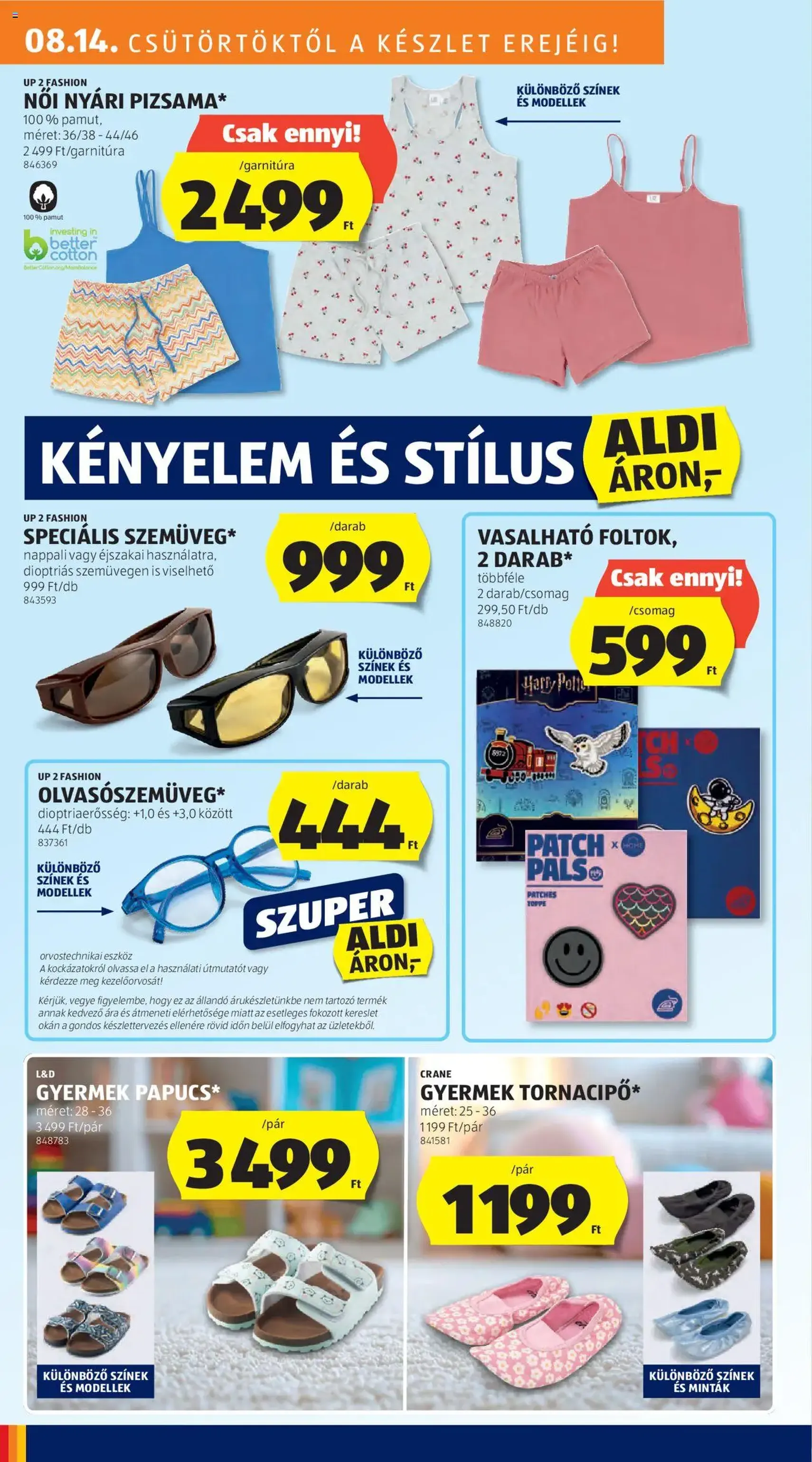 Aldi Akciós újság - 2025.08.14. érvényes szórólap 26 oldal 52 oldalból Aldi Akciós újság - 2025.08.14. érvényes szórólap 26 oldal 52 oldalból