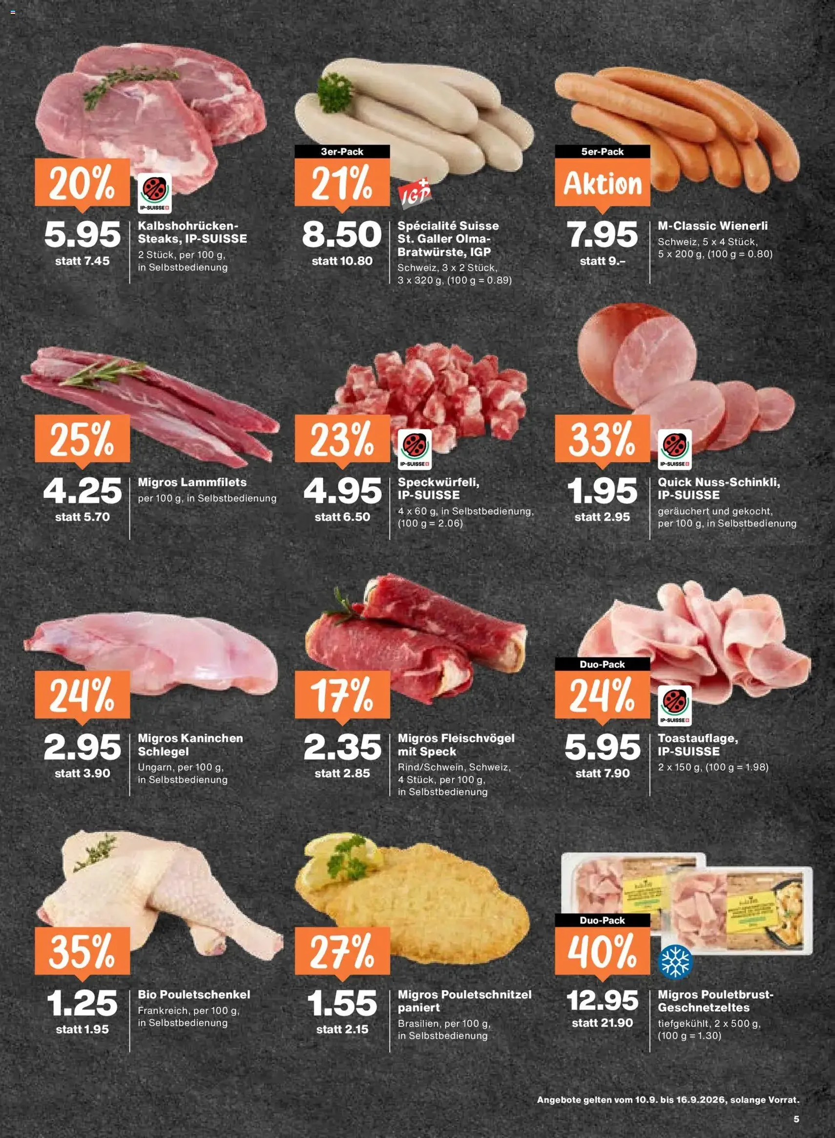 Migros aktionen - Gültiger Prospekt ab 10.09.2026, Seite 5 von insgesamt 24