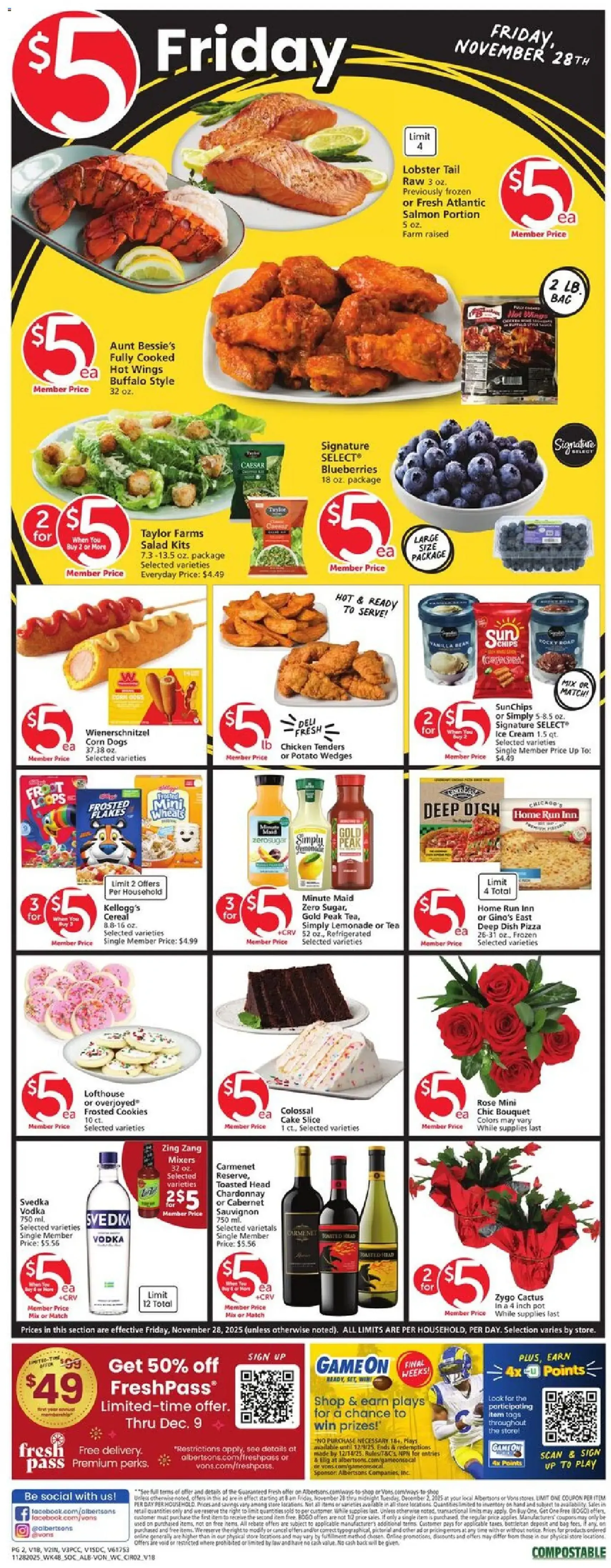 Vons Black Friday - valid flyer from 11/28/2025, page 2 of 3