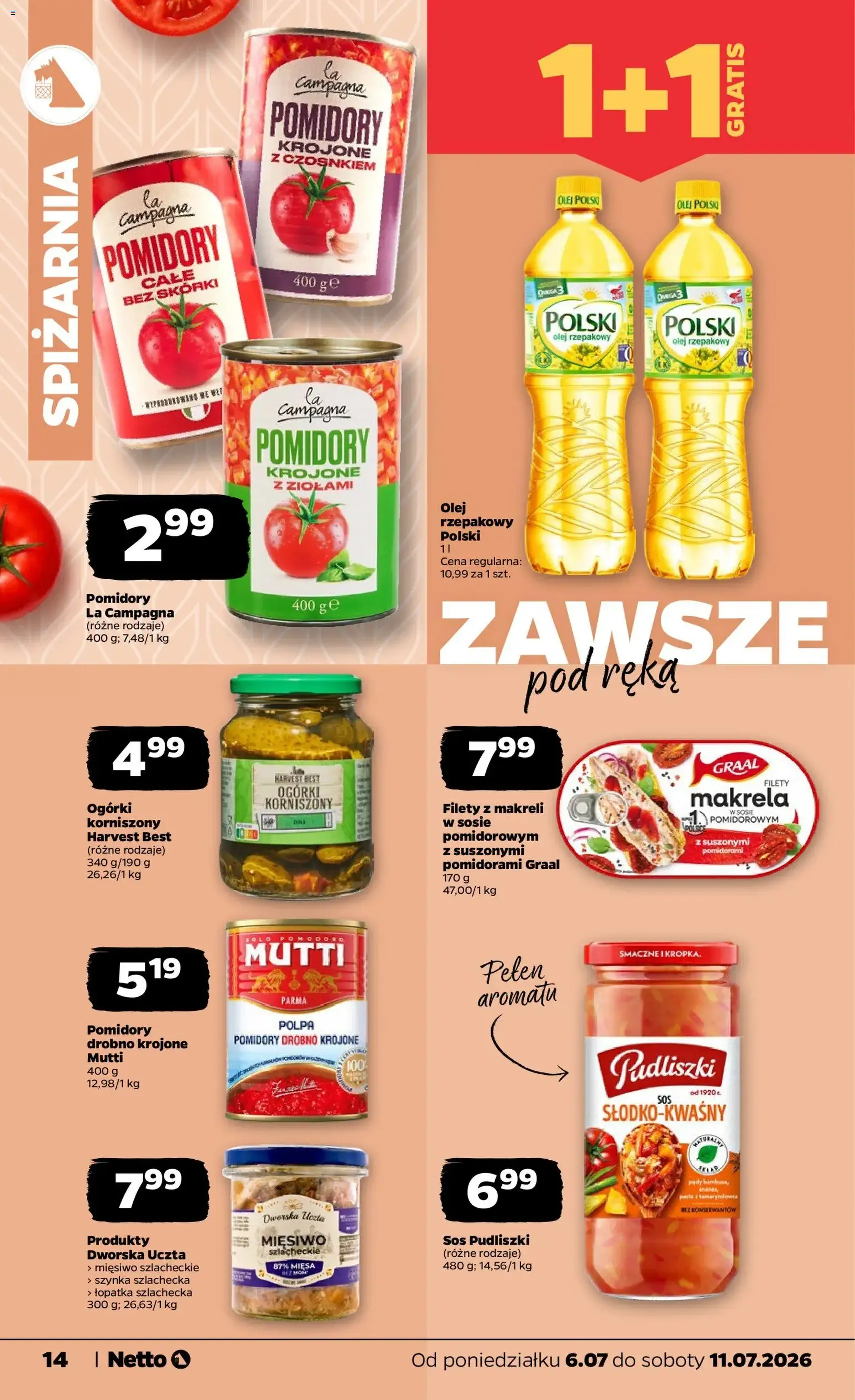Netto gazetka od poniedziałku spożywcza - ważny gazetka od 06.07.2026 strona 14 z 35