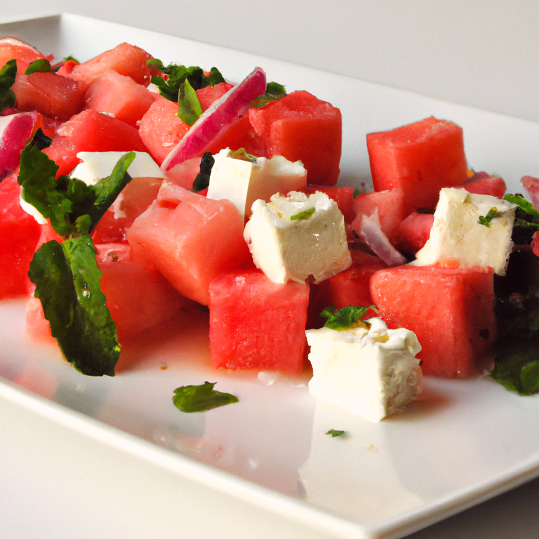 Insalata di anguria e feta