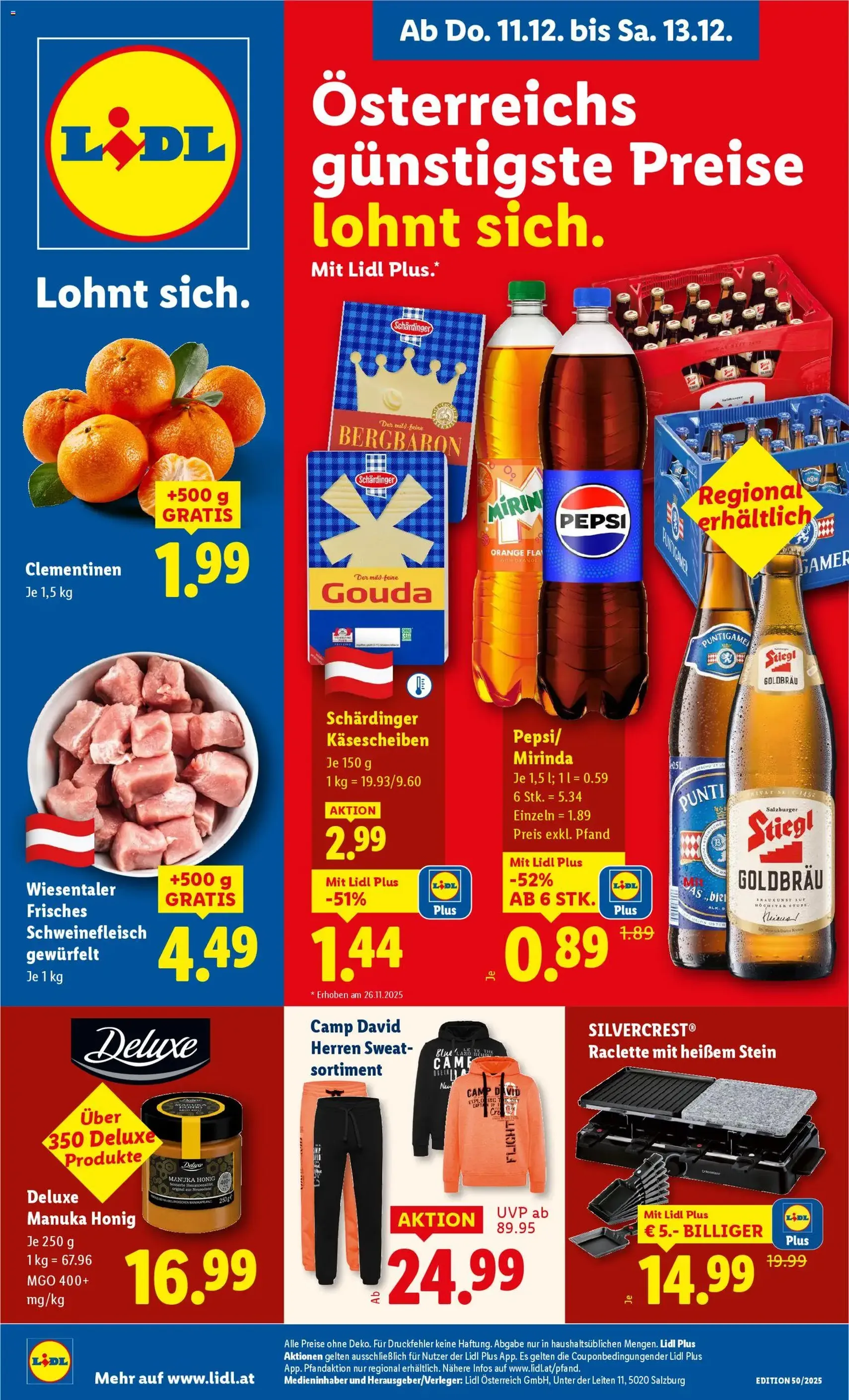 Lidl Flugblatt - Gültiger Prospekt ab 11.12.2025, Seite 1 von insgesamt 50