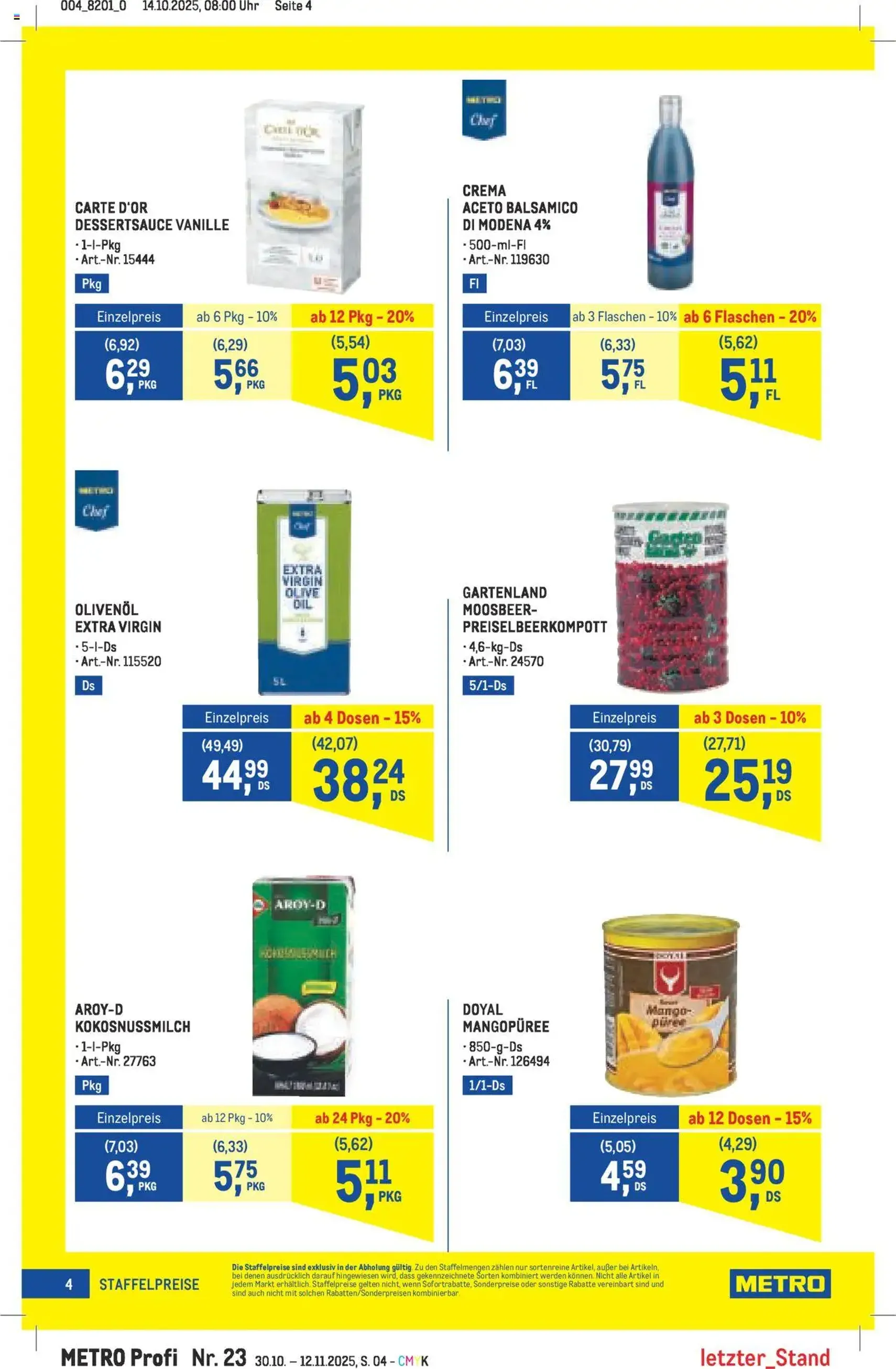 Metro angebote Profi - Gültiger Prospekt ab 30.10.2025, Seite 4 von insgesamt 64 Metro angebote Profi - Gültiger Prospekt ab 30.10.2025, Seite 4 von insgesamt 64