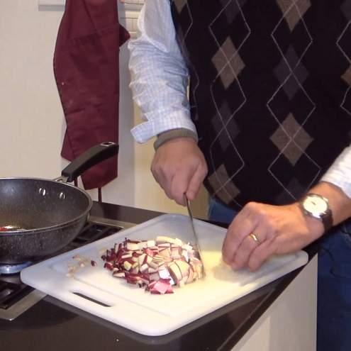 Radicchio in padella - procedimento 1