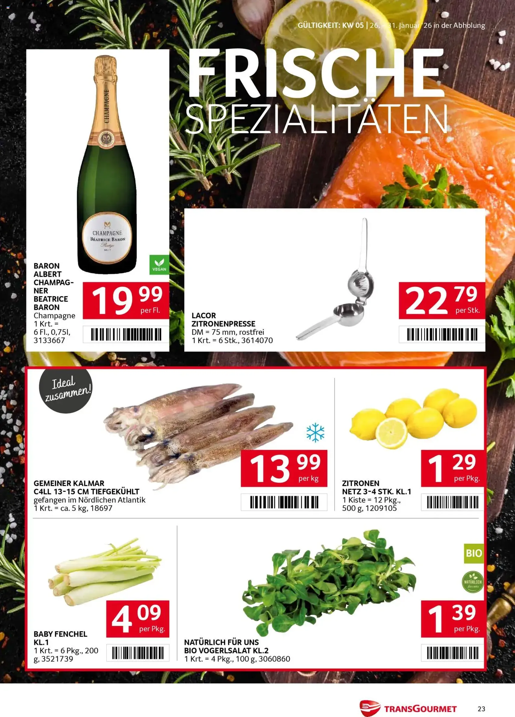 Transgourmet Flugblatt - Gültiger Prospekt ab 26.01.2026, Seite 23 von insgesamt 28