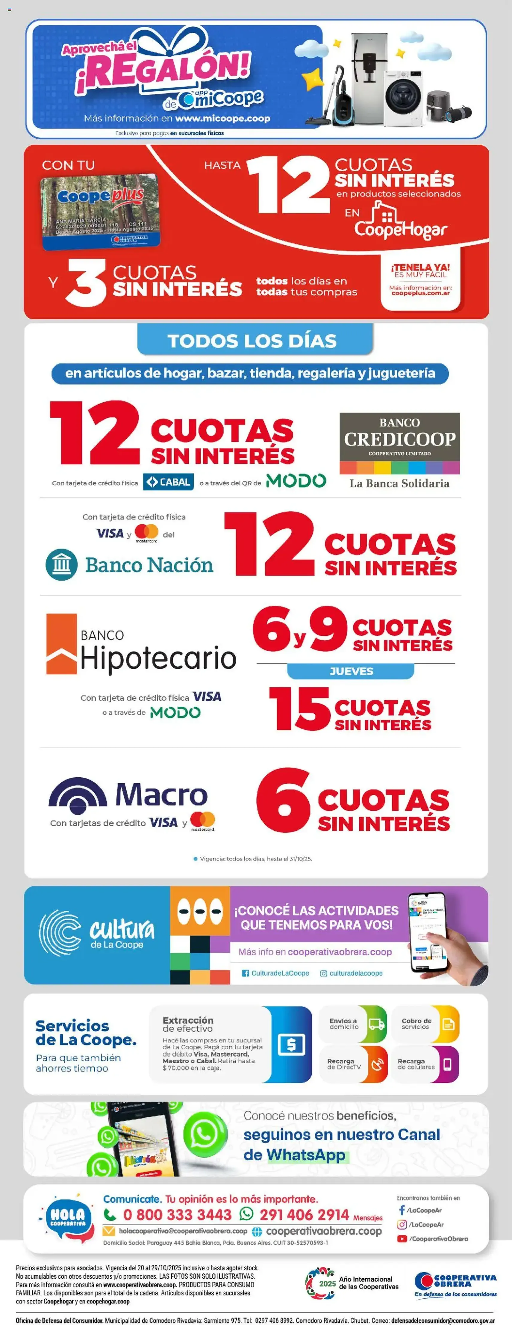 Cooperativa Obrera catálogo - folleto válido desde 20/10/2025 página 15 de 15 Cooperativa Obrera catálogo - folleto válido desde 20/10/2025 página 15 de 15