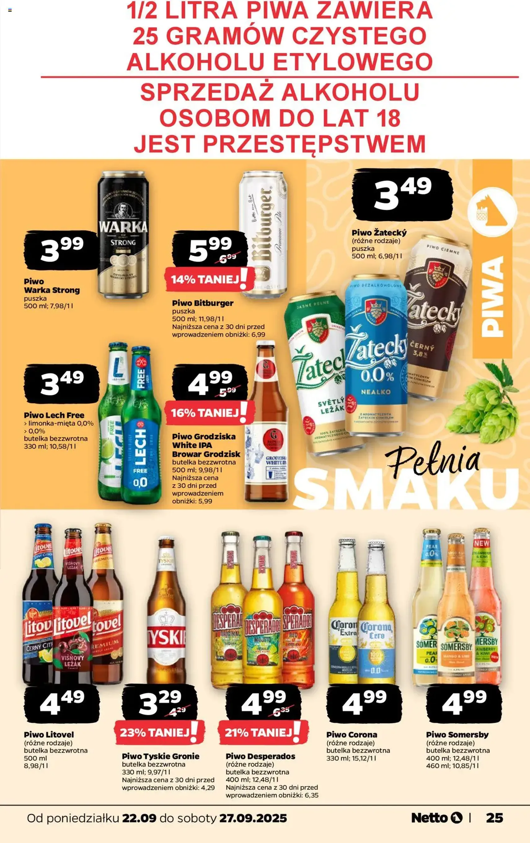 Netto gazetka - Spożywcza - ważny gazetka od 22.09.2025 strona 25 z 33 Netto gazetka - Spożywcza - ważny gazetka od 22.09.2025 strona 25 z 33
