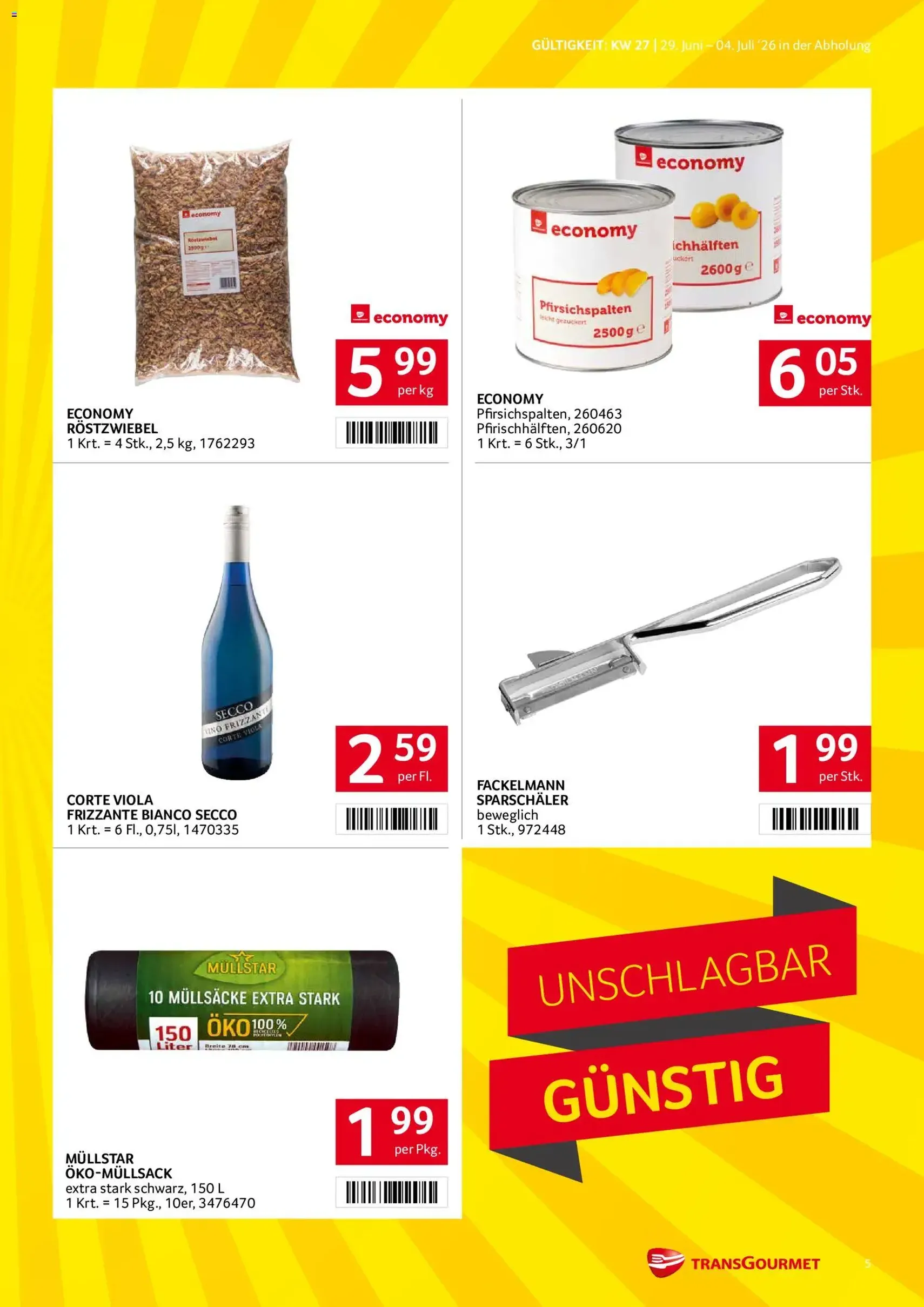 Transgourmet Flugblatt - Gültiger Prospekt ab 29.06.2026, Seite 5 von insgesamt 28