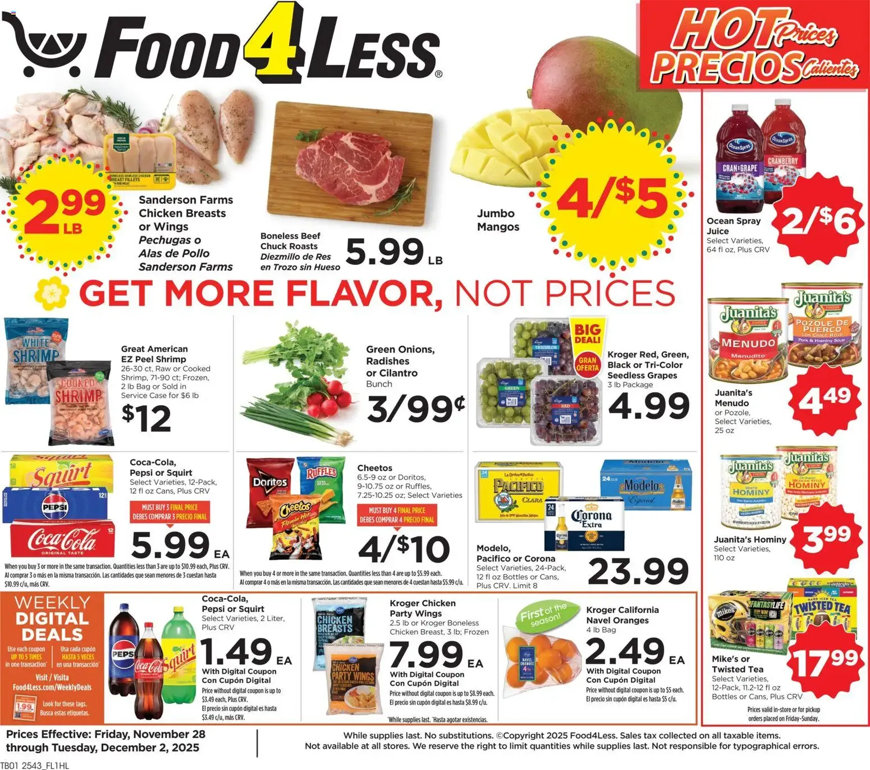 Food 4 Less Weekly Ad - valid flyer from 11/28/2025, page 1 of 9