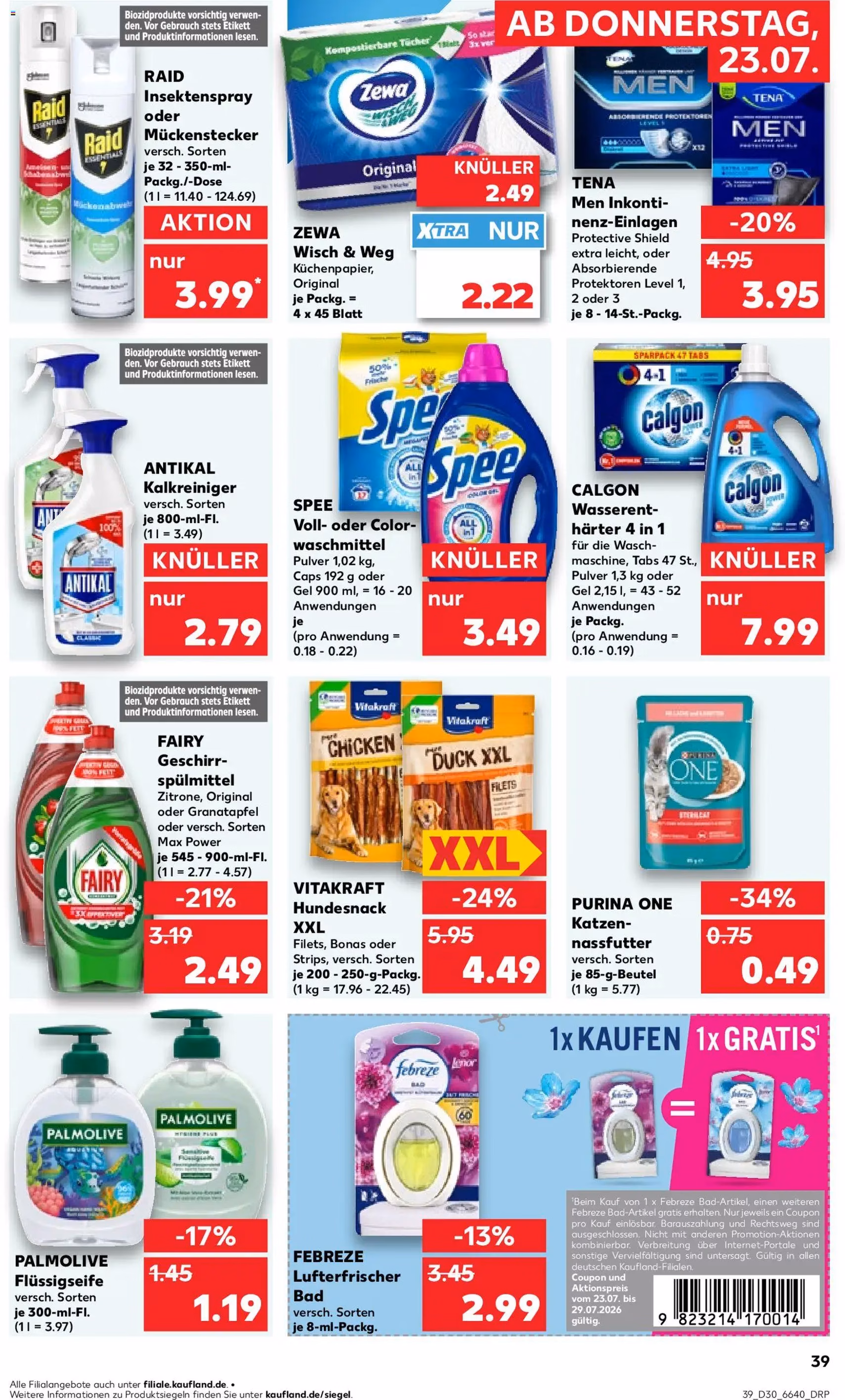 Kaufland Prospekt - Gültiger Prospekt ab 23.07.2026, Seite 39 von insgesamt 56