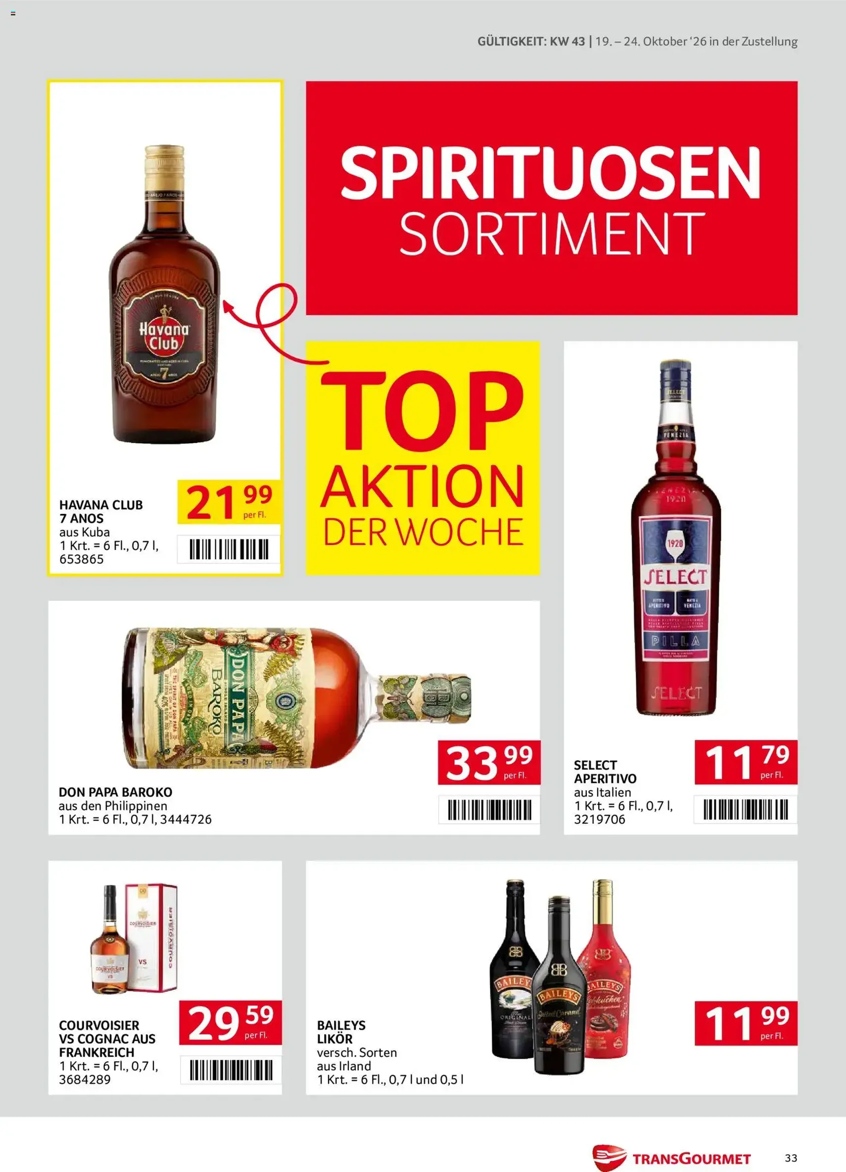 Transgourmet Flugblatt - Gültiger Prospekt ab 19.10.2026, Seite 33 von insgesamt 40